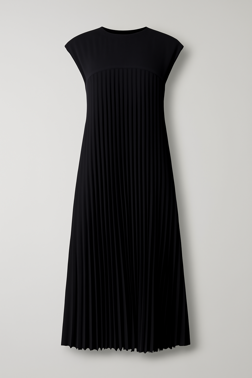 Vera | Abito lungo plissettato – Elegante e fluido con un tocco femminile - Nera - Dames DRESS female dress Jurk - Concept Palermo