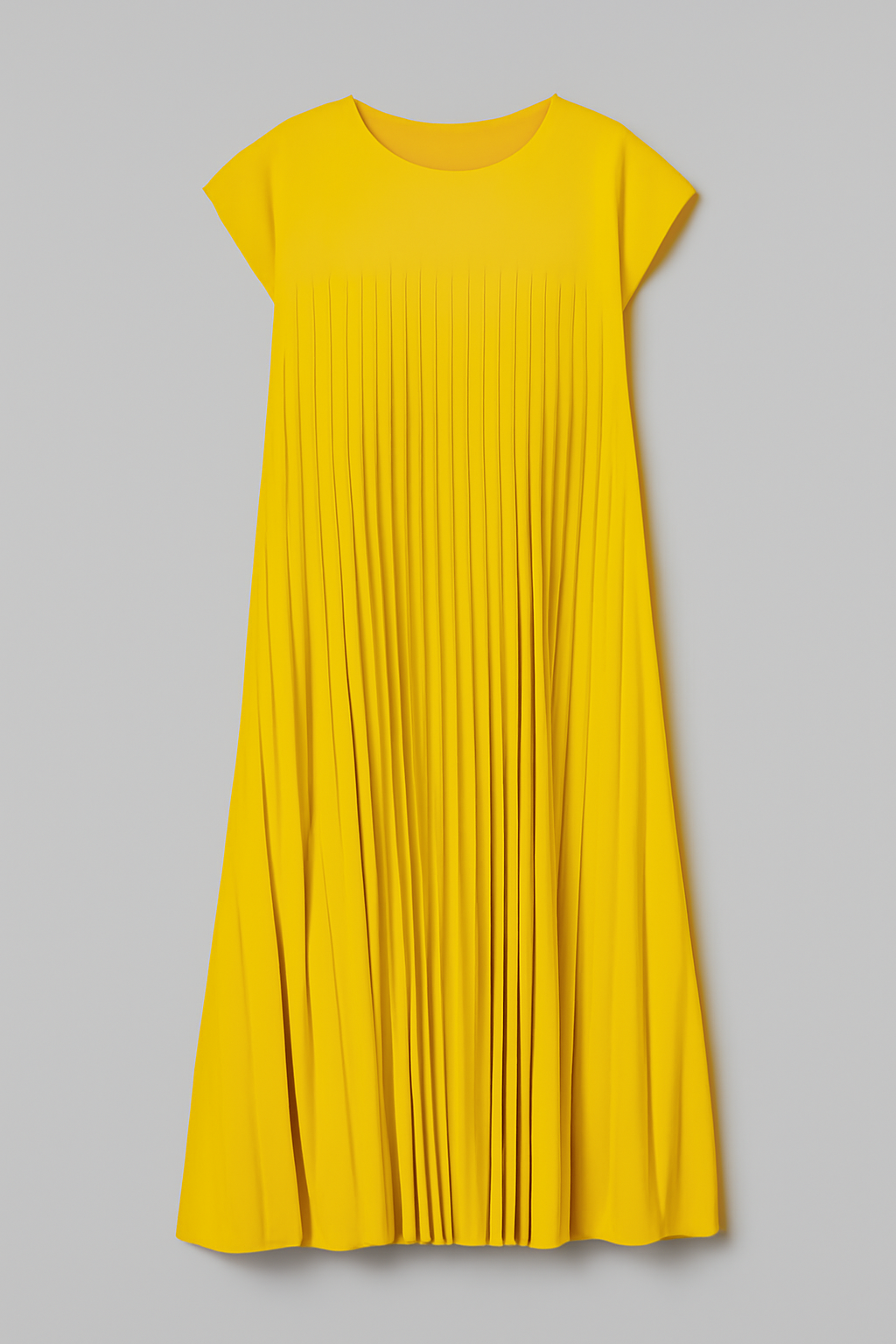 Vera | Abito lungo plissettato – Elegante e fluido con un tocco femminile - Giallo - Dames DRESS female dress Jurk - Concept Palermo