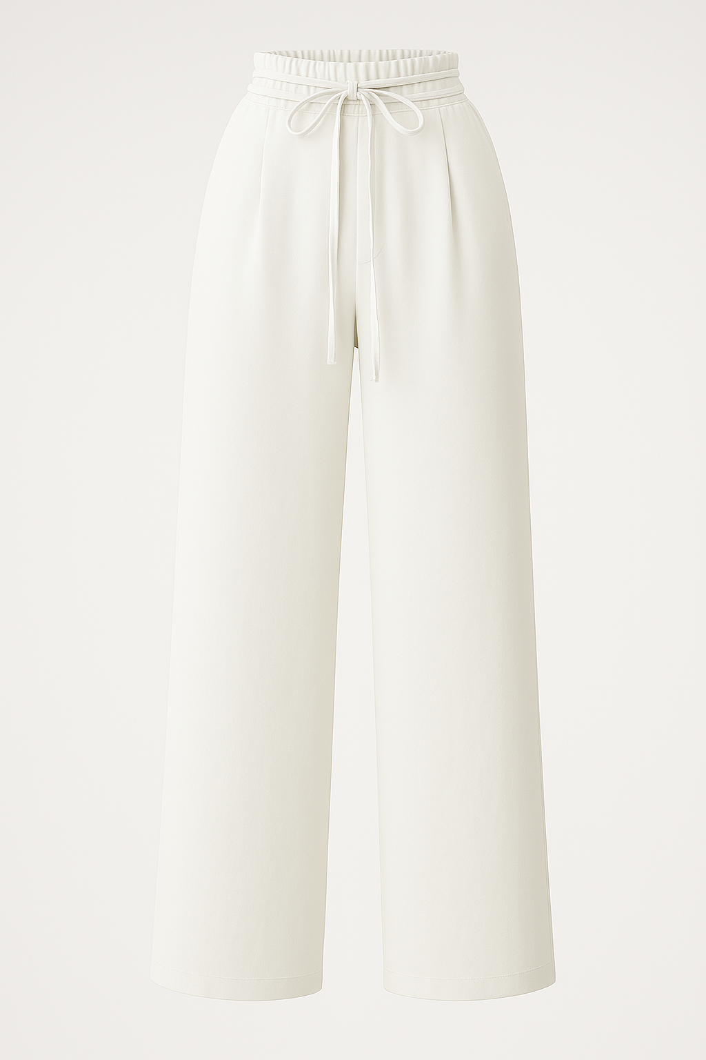 Luna | Pantaloni palazzo a vita alta con lacci – Eleganza e comodità - Bianca - suits and pants - Concept Palermo