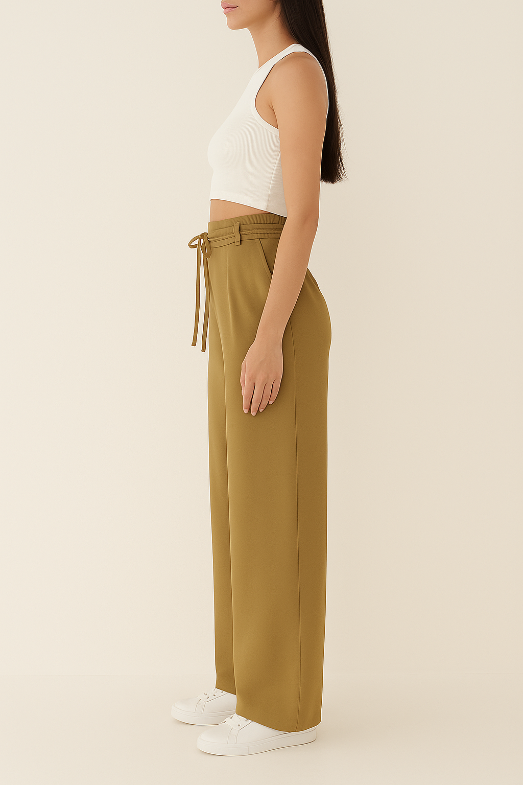 Luna | Pantaloni palazzo a vita alta con lacci – Eleganza e comodità - - suits and pants - Concept Palermo