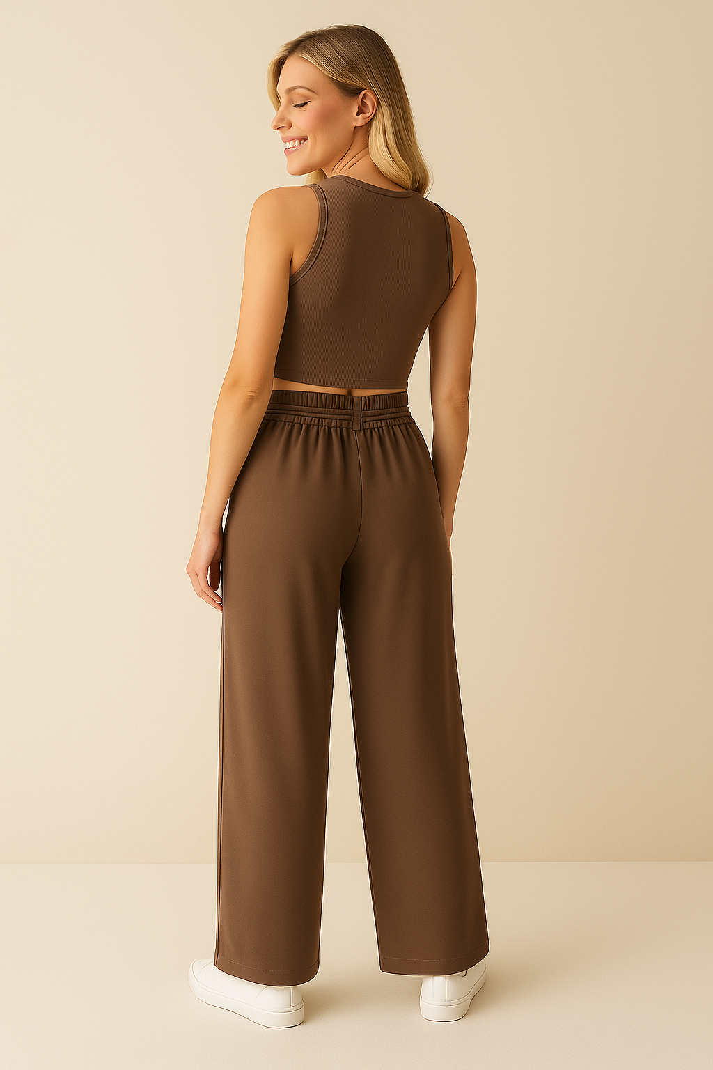 Luna | Pantaloni palazzo a vita alta con lacci – Eleganza e comodità - - suits and pants - Concept Palermo