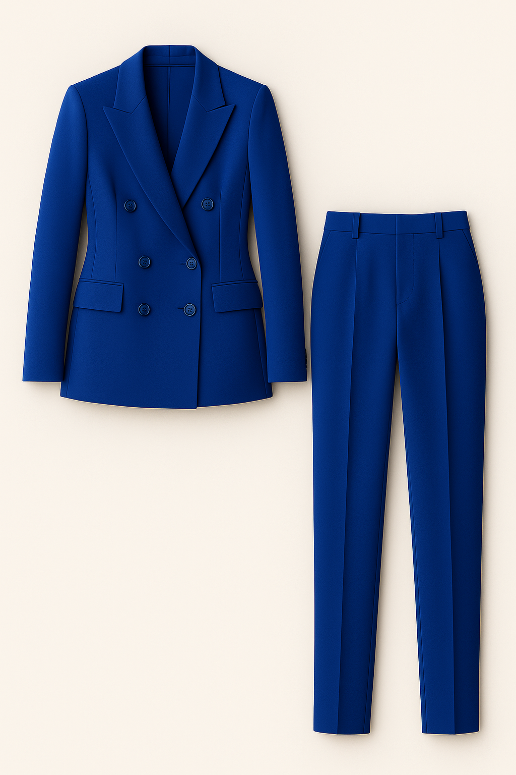 Madison | Completo elegante – Blazer doppiopetto con pantaloni slim fit - Blu - suits and pants - Concept Palermo
