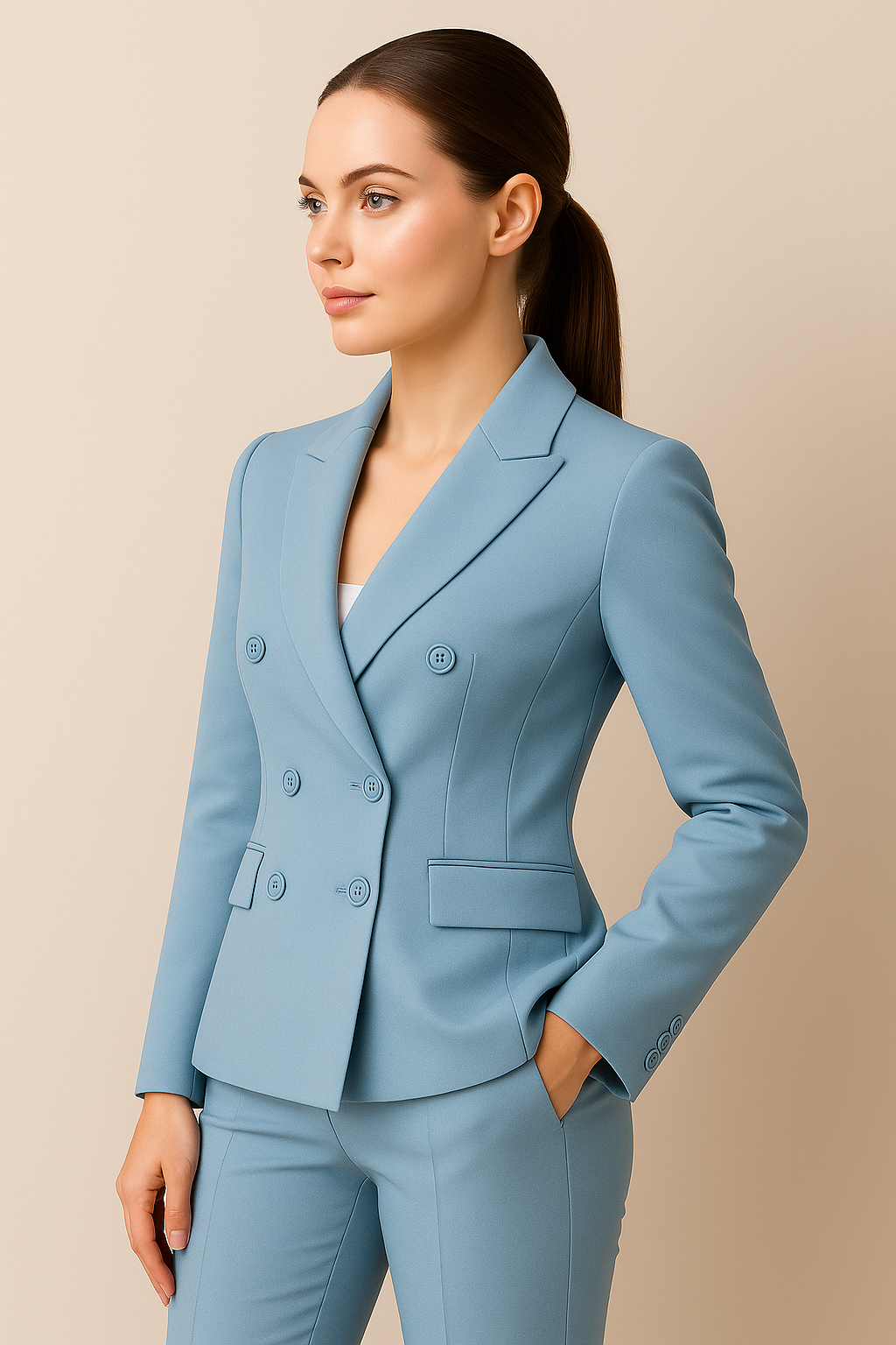 Madison | Completo elegante – Blazer doppiopetto con pantaloni slim fit - - suits and pants - Concept Palermo