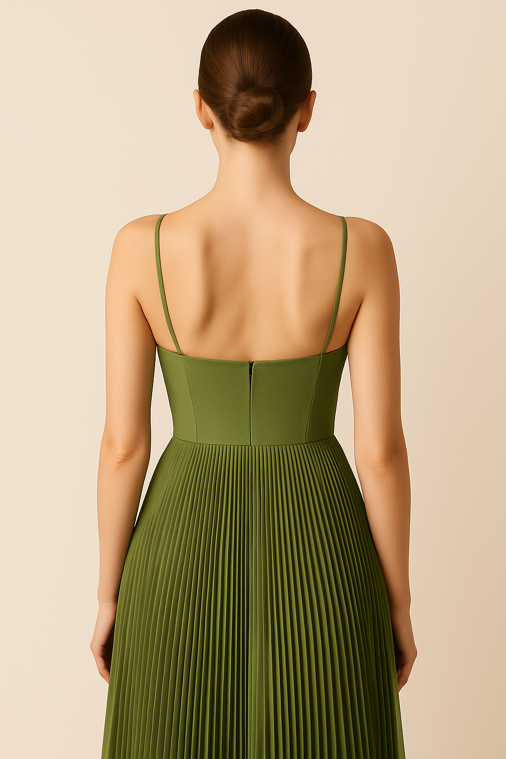 Elena | Abito plissettato con spalline sottili - - DRESS Dresses female dress jurken Maxi Dresses - Concept Palermo