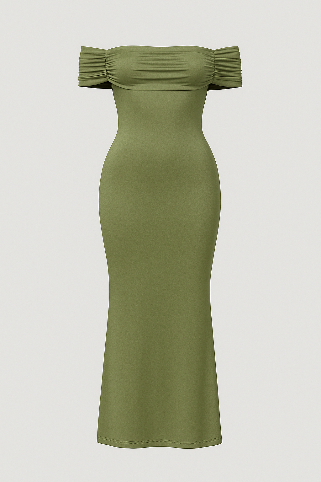 Livia | Elegante abito lungo con spalle scoperte e schiena scoperta - Verde - Dresses female dress - Concept Palermo