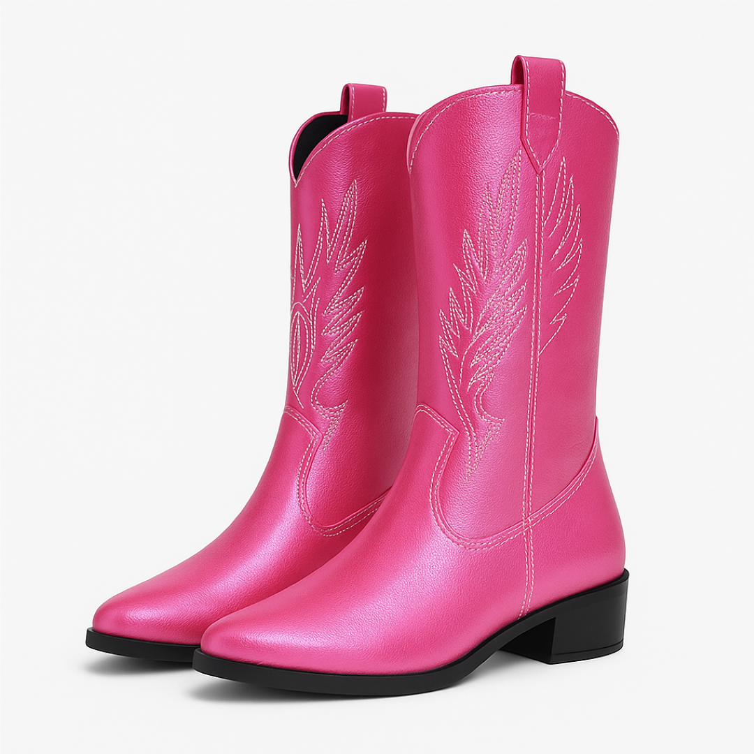 Rosana | Stivali da cowboy metallizzati - Rosa - Accessoires Dames Laarzen Schoenen - Concept Palermo