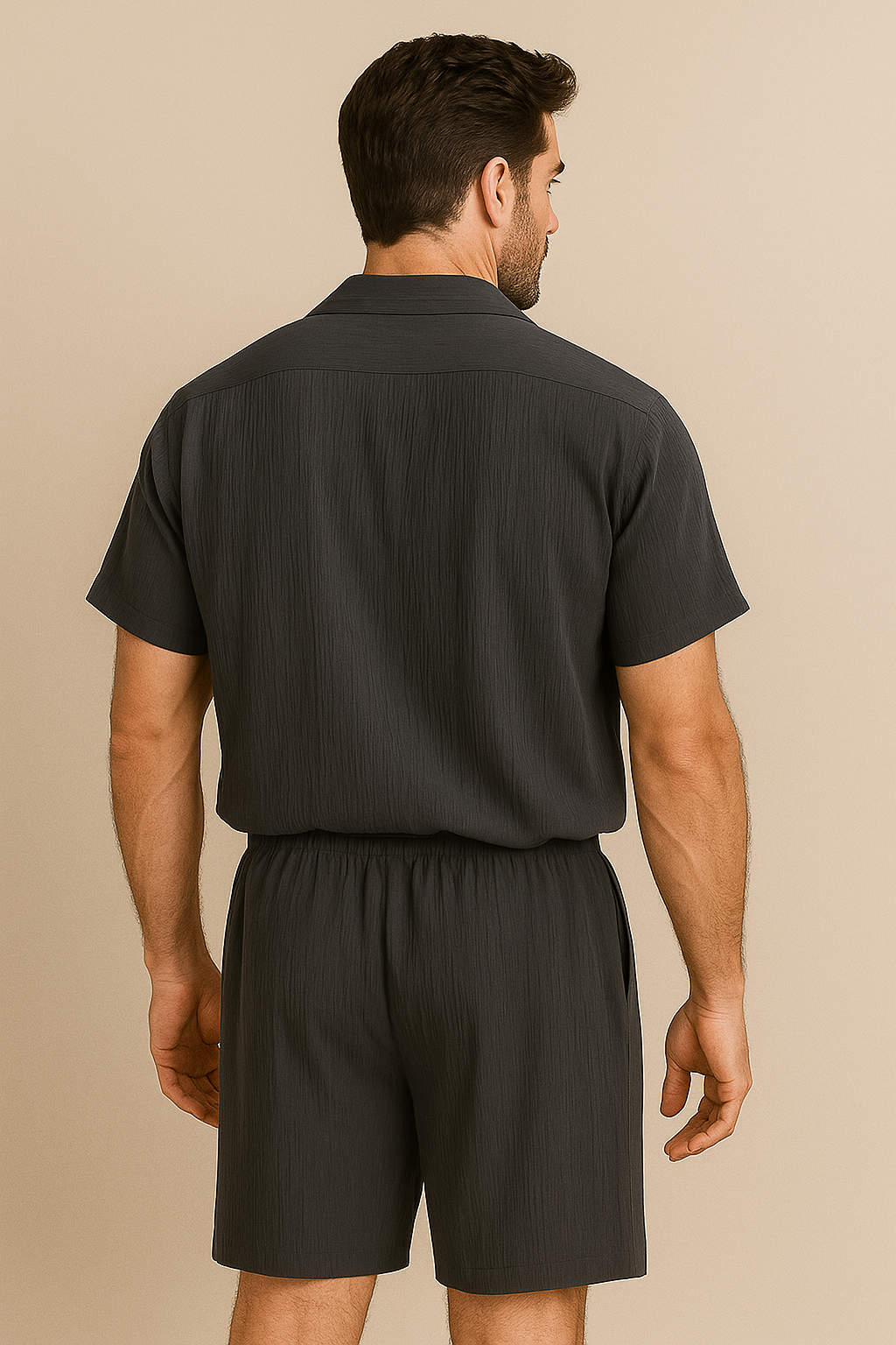 Jenson | Completo Estivo in Tessuto Rigato con Camicia e Pantaloni Coordinati - - mansuit suits suits and pants - Concept Palermo