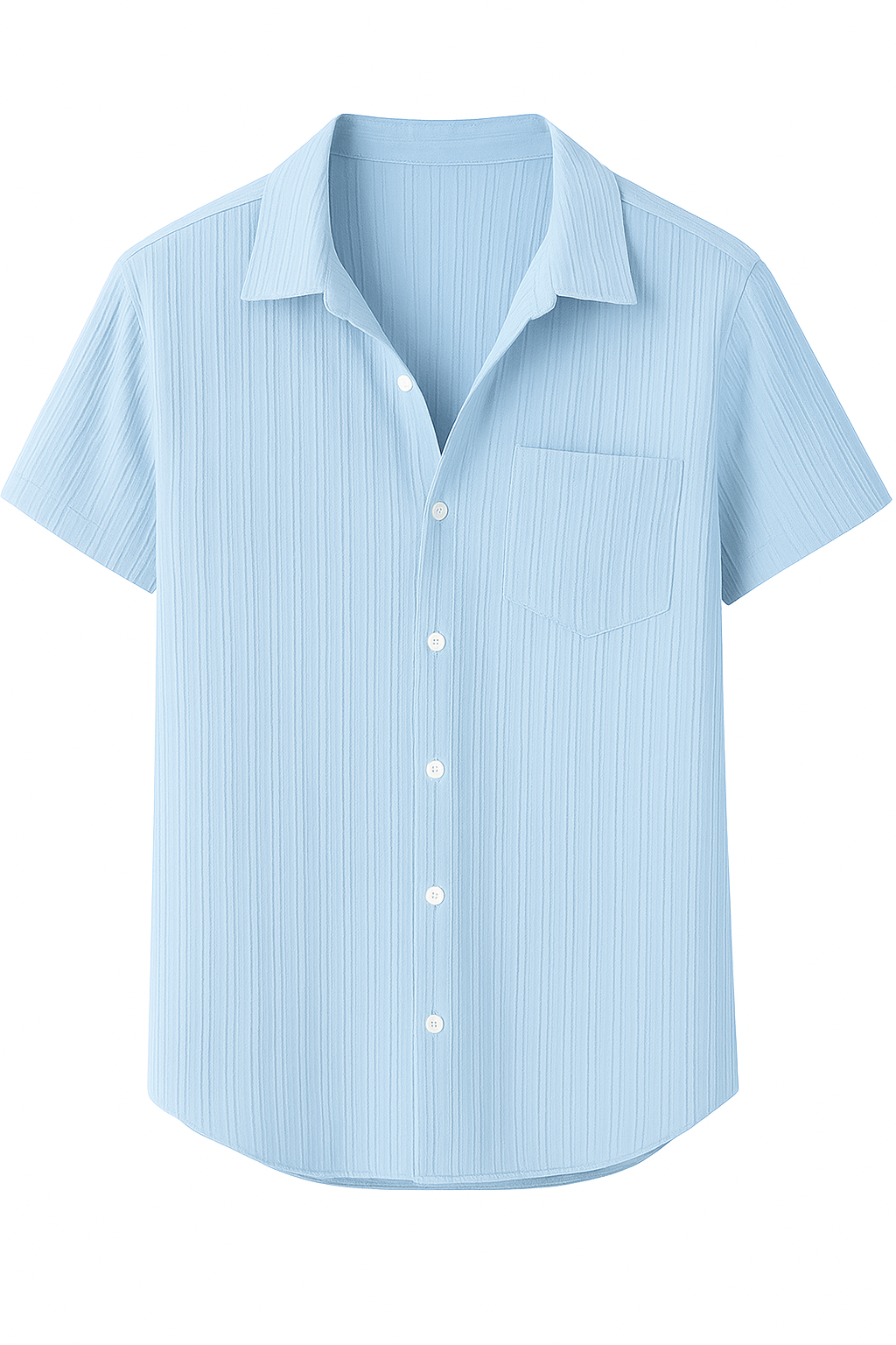 Marco | Camicia Estiva a Coste con Colletto Aperto - Blu - men's polo men's polo shirt polo shirts & polos - Concept Palermo