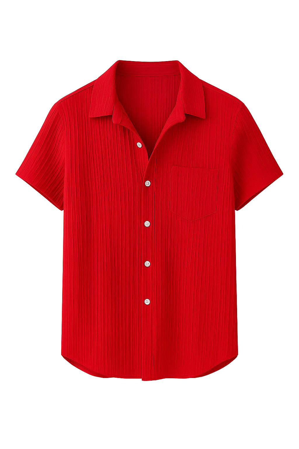 Marco | Camicia Estiva a Coste con Colletto Aperto - Rosso - men's polo men's polo shirt polo shirts & polos - Concept Palermo