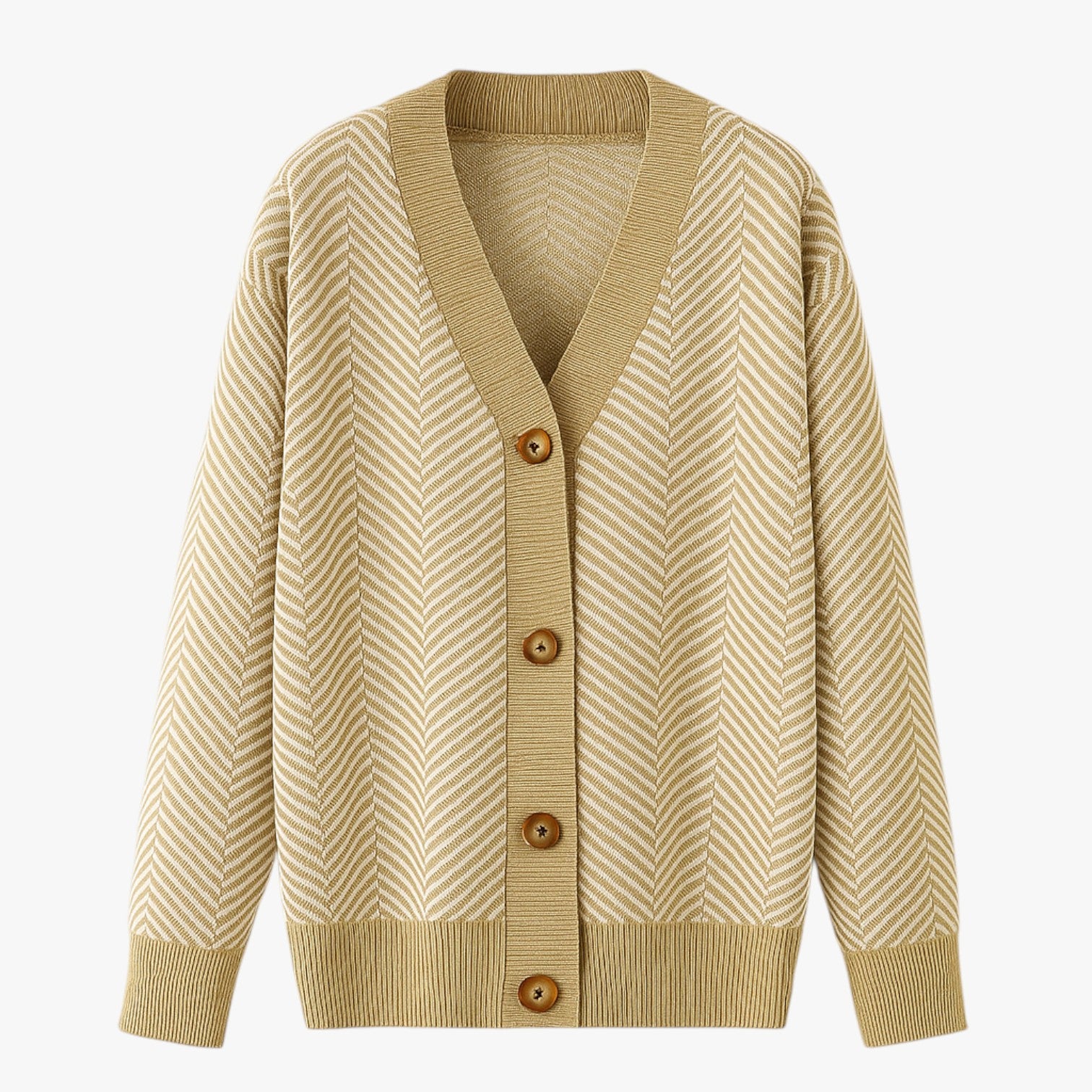 Rebecca | Cardigan con scollo a V da donna - Leggero ed elegante per l'autunno - Gratis kaki - Sweater sweater women sweaters & cardigans - Concept Palermo
