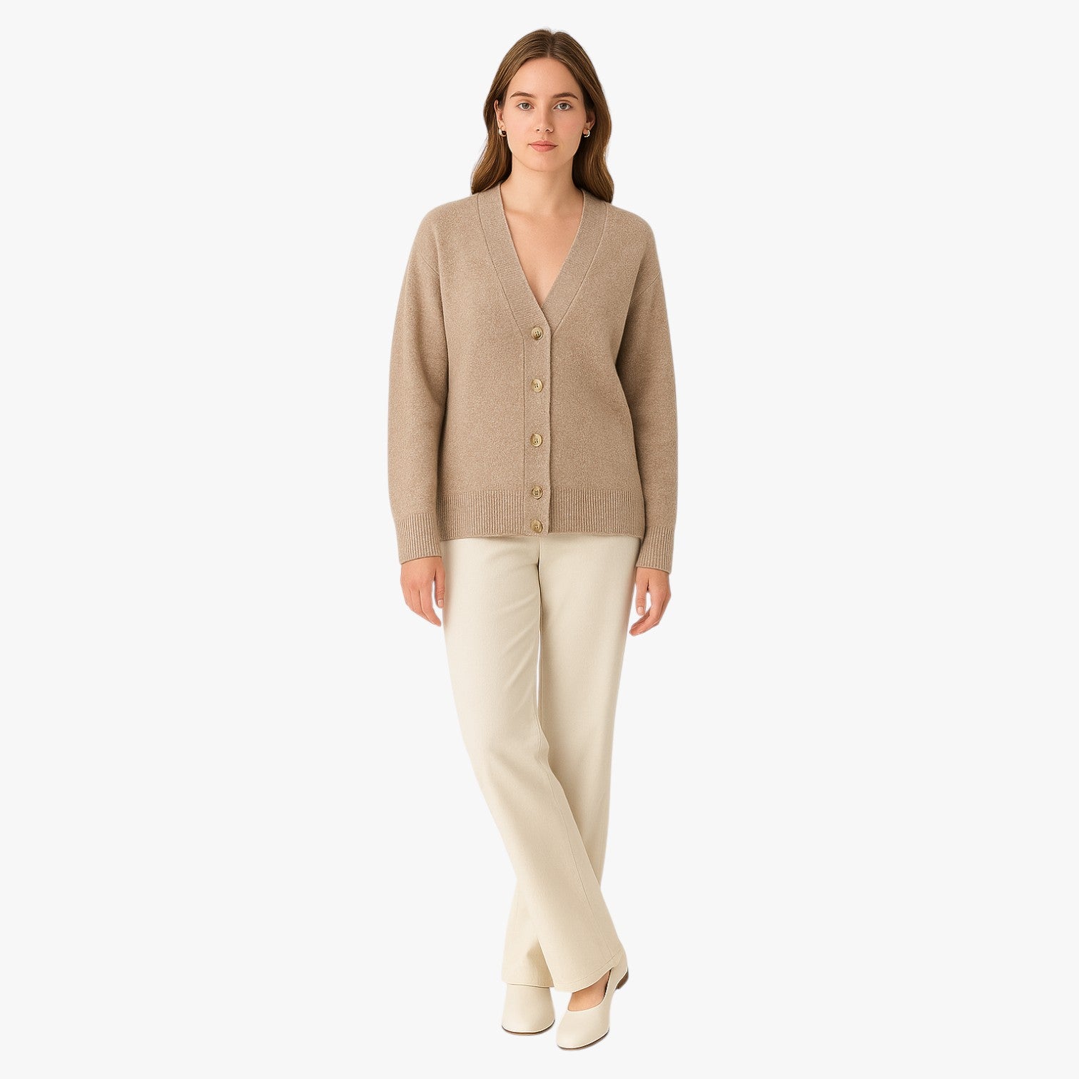 Zoe | Cardigan oversize chic da donna, caldo e morbido, con scollo a V - - Sweater sweater women sweaters sweaters & cardigans - Concept Palermo