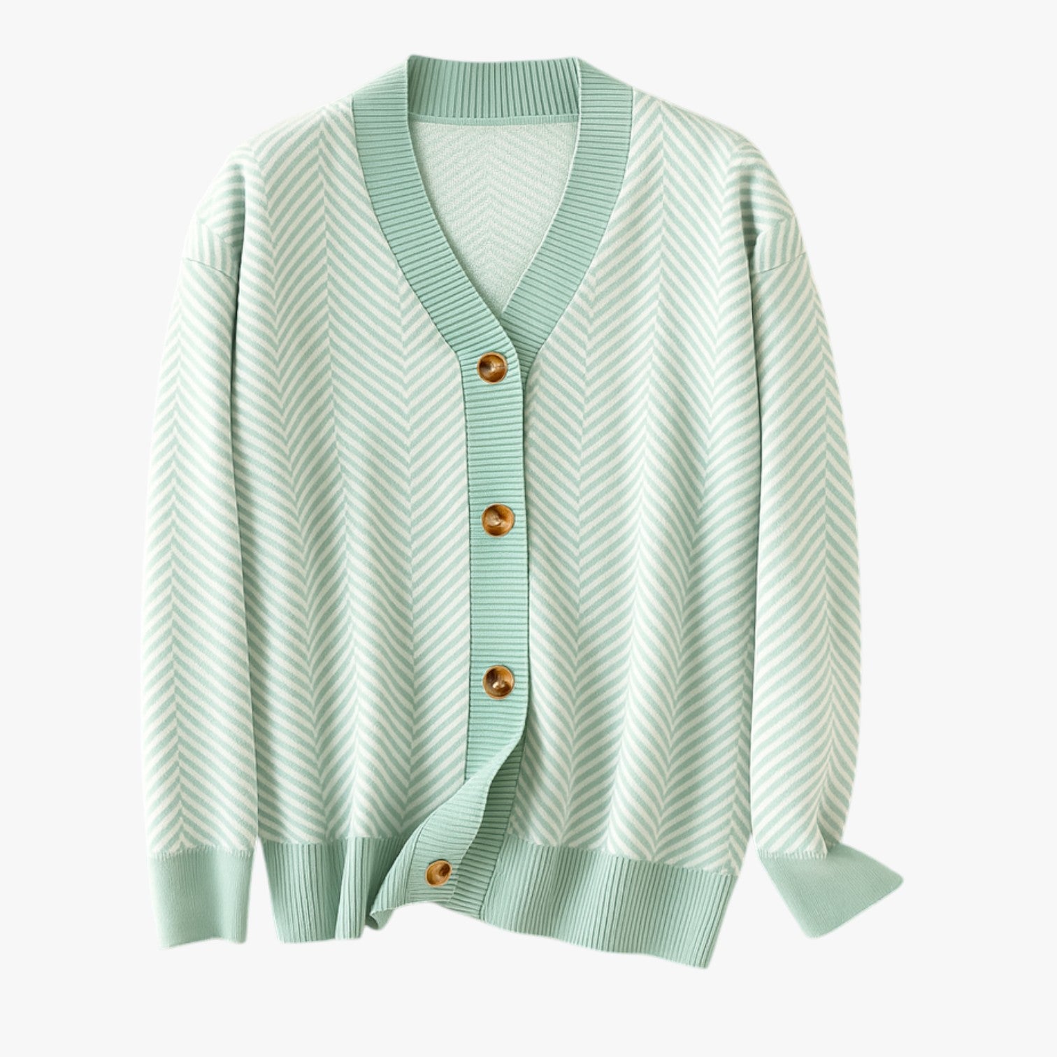 Rebecca | Cardigan con scollo a V da donna - Leggero ed elegante per l'autunno - Gratis Verde Chiaro - Sweater sweater women sweaters & cardigans - Concept Palermo