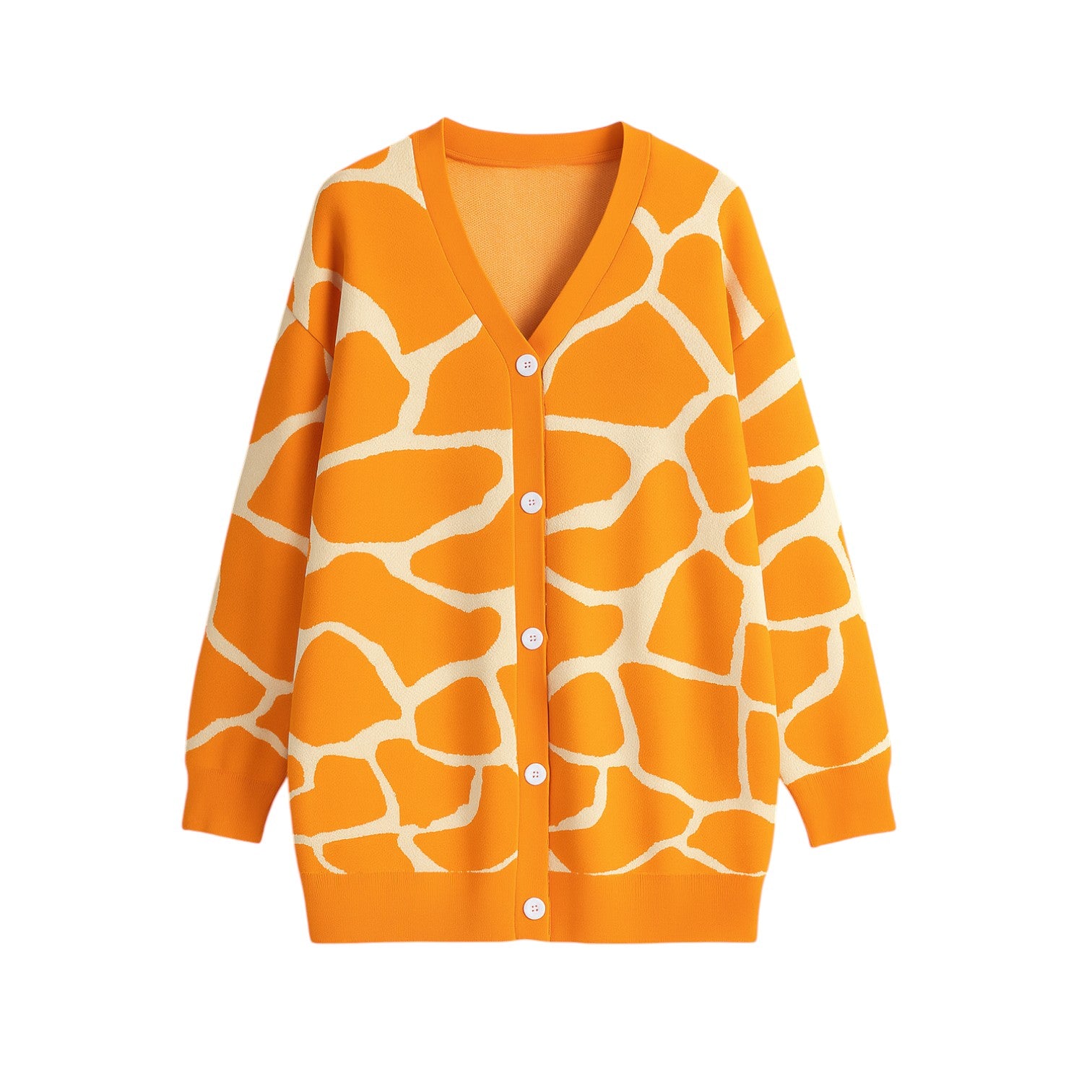 Melanie | Cardigan chic a maglia larga – Eleganza leggera per l'autunno - Rosso arancione - Sweater sweater women sweaters & cardigans - Concept Palermo
