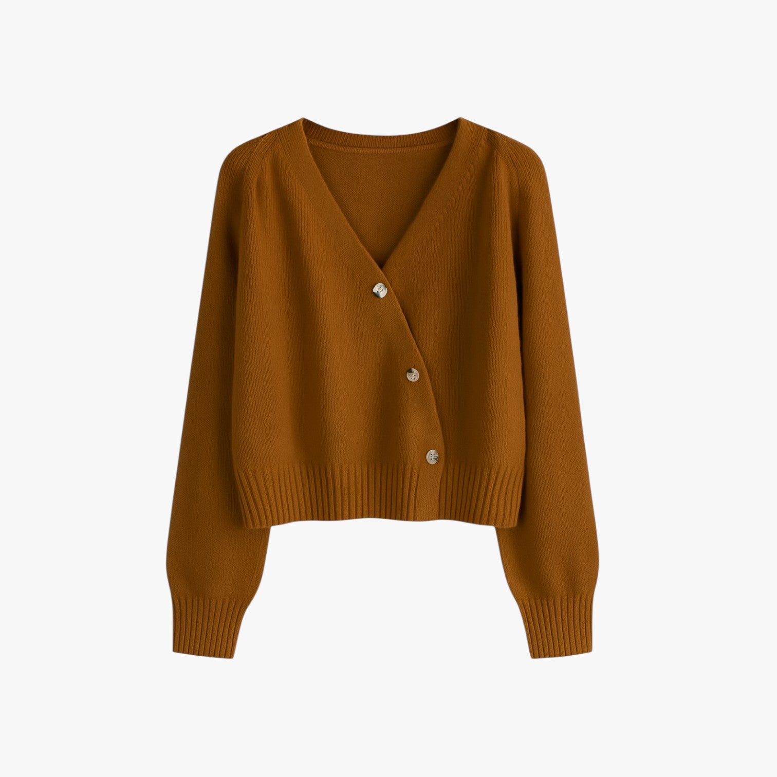 Leah | Cardigan in morbido cashmere con bottoni a spillo, eleganza oversize per la primavera e l'autunno - Personalizzabile Marrone - Sweater sweater women sweaters & cardigans - Concept Palermo