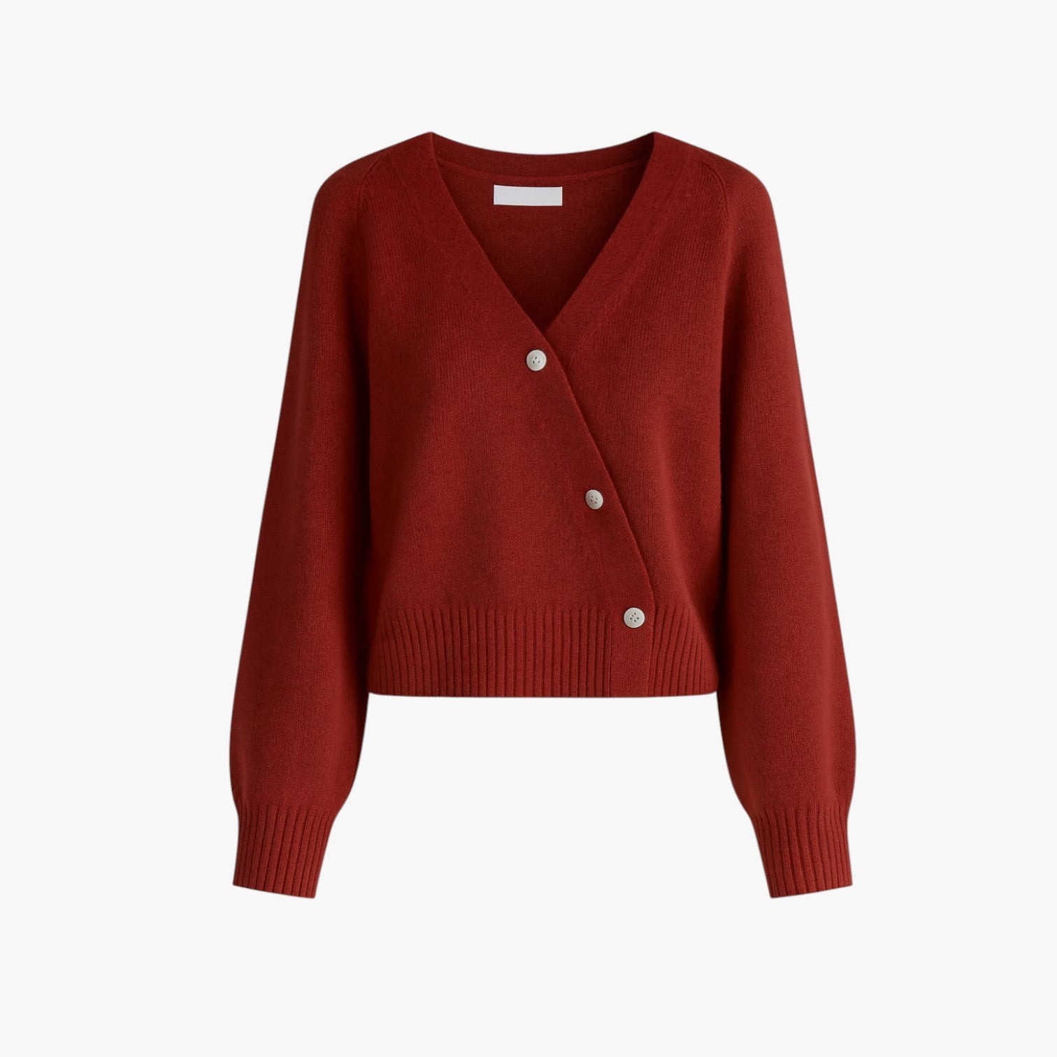 Leah | Cardigan in morbido cashmere con bottoni a spillo, eleganza oversize per la primavera e l'autunno - Personalizzabile Borgogna - Sweater sweater women sweaters & cardigans - Concept Palermo