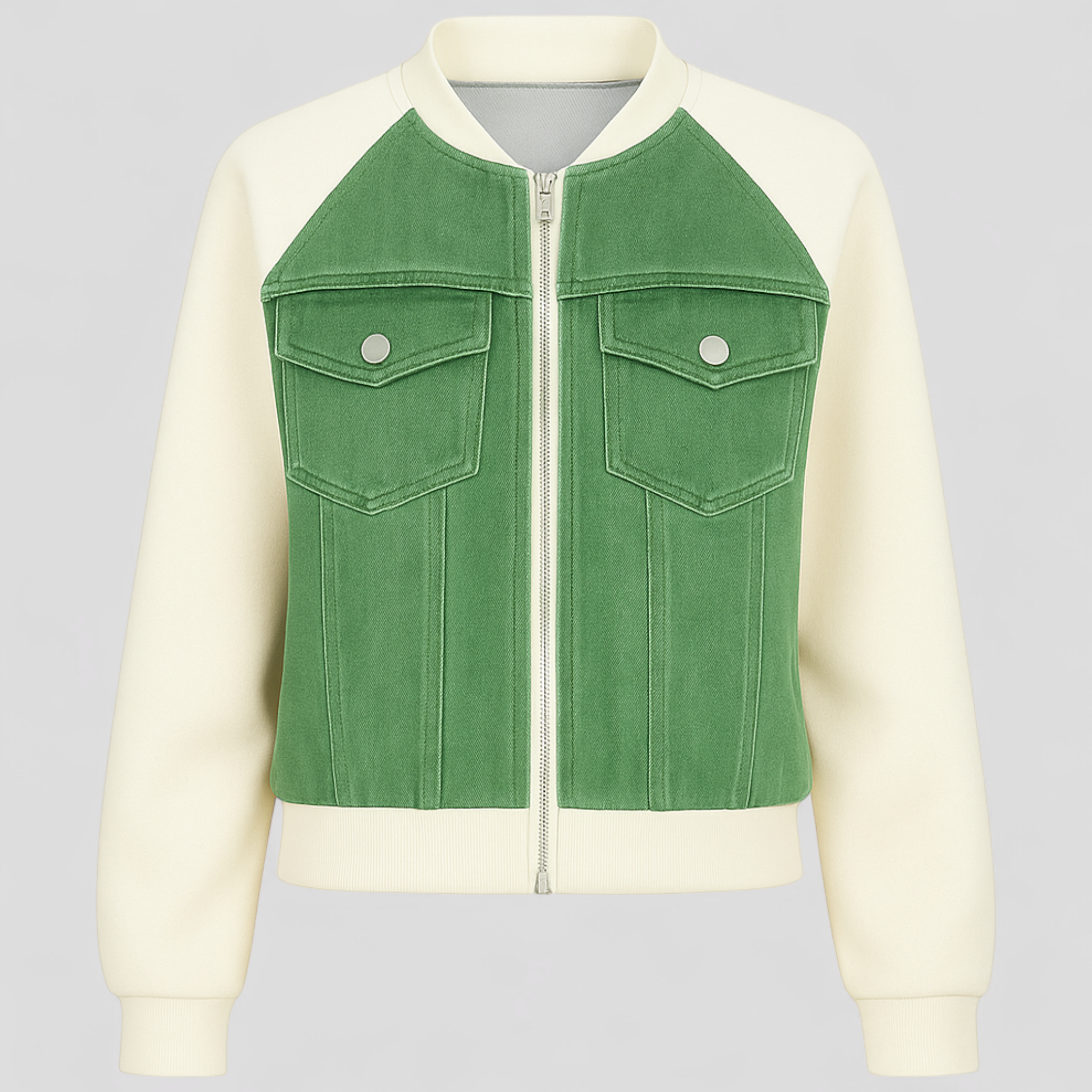 Silvana | Giacca Donna Denim Versatile - verde - abbigliamento femminile denim jacket women donna giacca giacca casual giacca cotone giacca creativa giacca denim giacca denim colore giacca denim versatile giacca donna trendy giacca in denim giacca moda donna giacca spandex - Concept Palermo