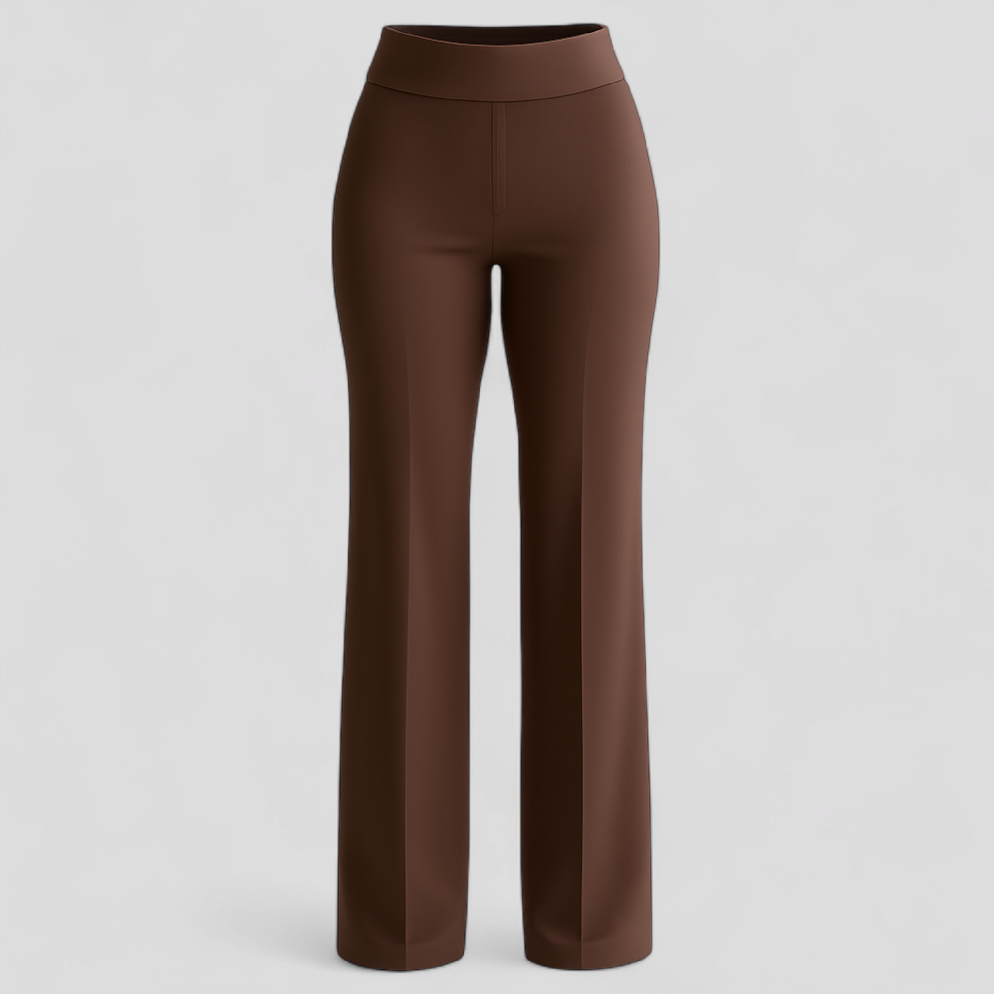Bruna | Pantaloni Donna Confortevoli e Eleganti - Marrone - ComfortCurve pantaloni casual pantaloni confortabili pantaloni elasticizzati pantaloni eleganti pantaloni per ogni occasione pantaloni professionali pantaloni traspiranti pantaloni vita alta - Concept Palermo