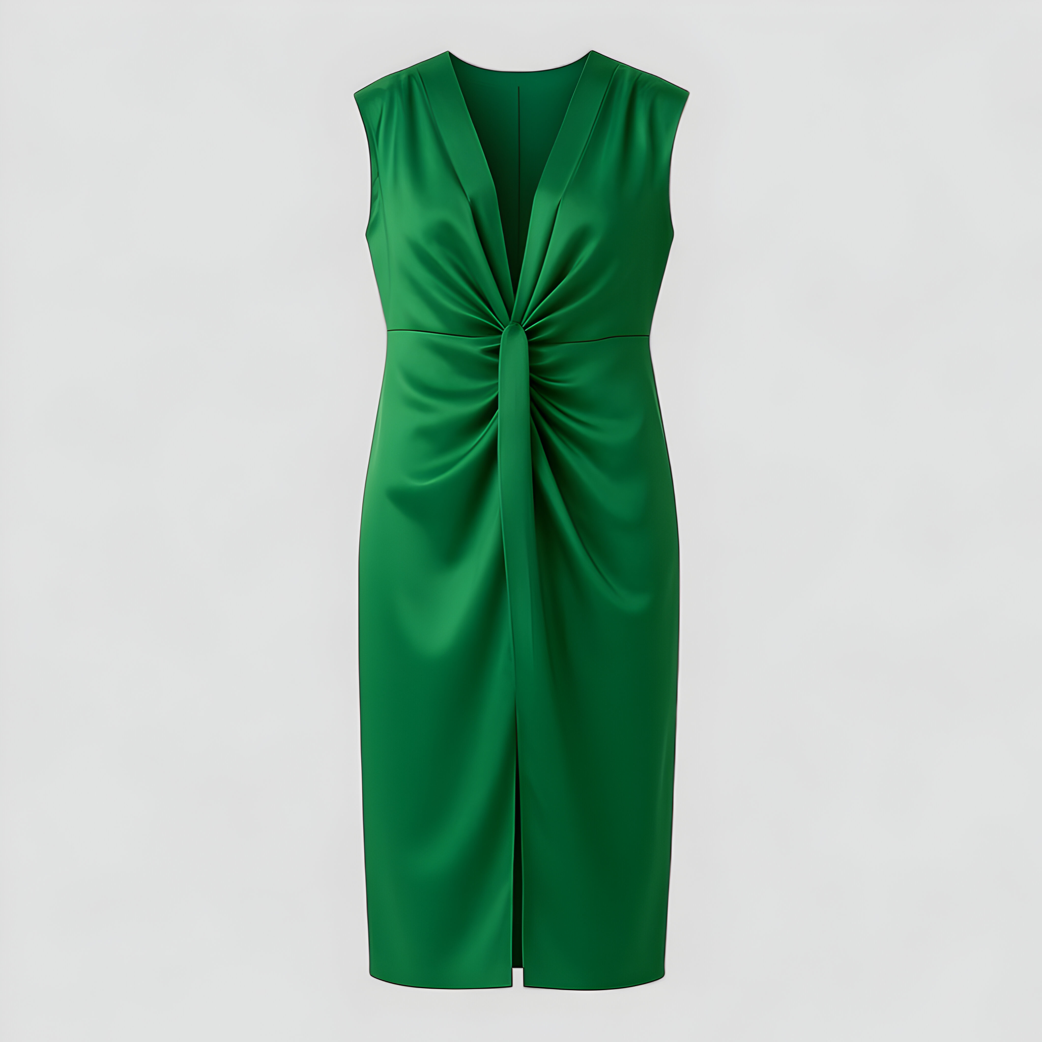 Martha | Abito Elegante da Cerimonia in Raso Lucido - Verde Taglia unica - abito con spacco abito elegante abito in diverse colorazioni abito in raso abito per eventi abito raffinato abito taglia unica vestito con scollatura vestito da sera vestito stretch - Concept Palermo
