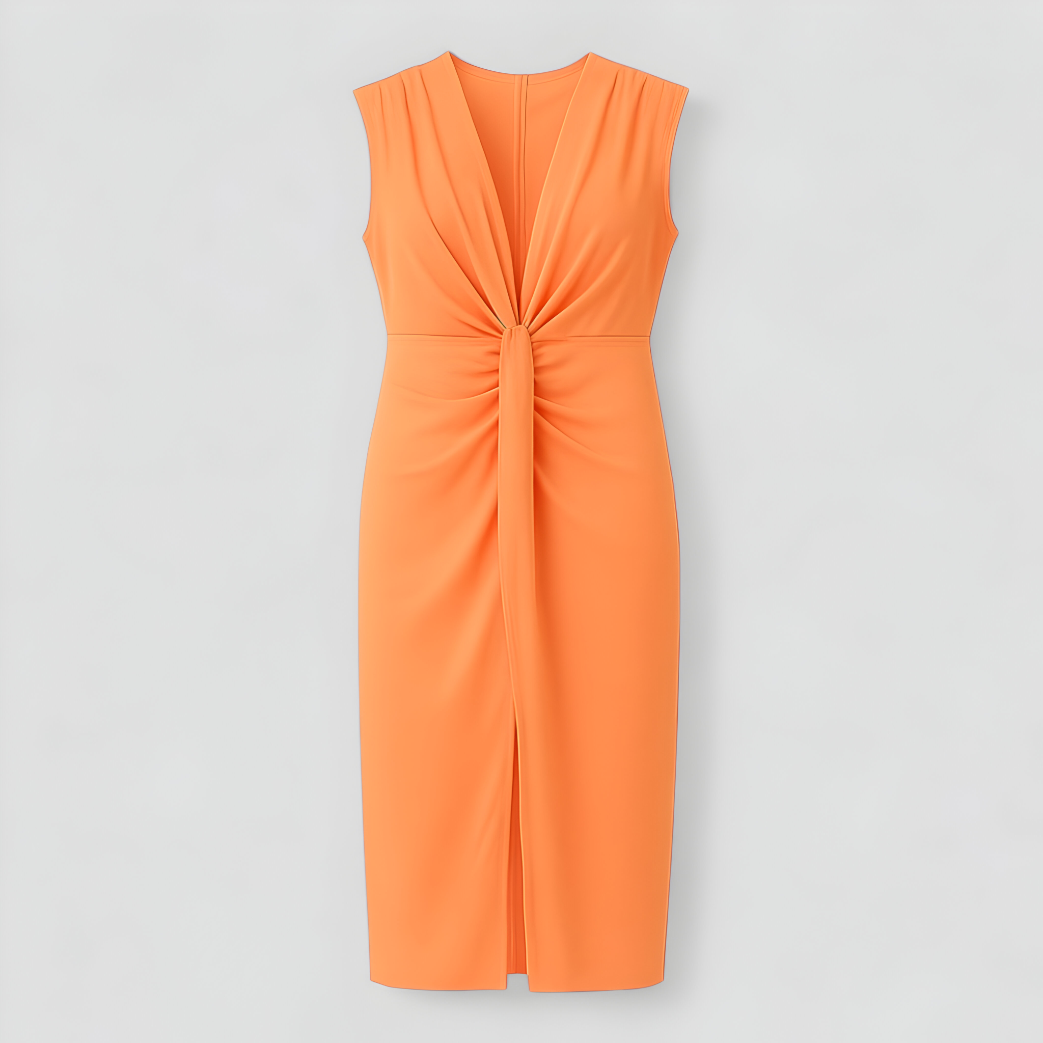 Martha | Abito Elegante da Cerimonia in Raso Lucido - Arancione Taglia unica - abito con spacco abito elegante abito in diverse colorazioni abito in raso abito per eventi abito raffinato abito taglia unica vestito con scollatura vestito da sera vestito stretch - Concept Palermo