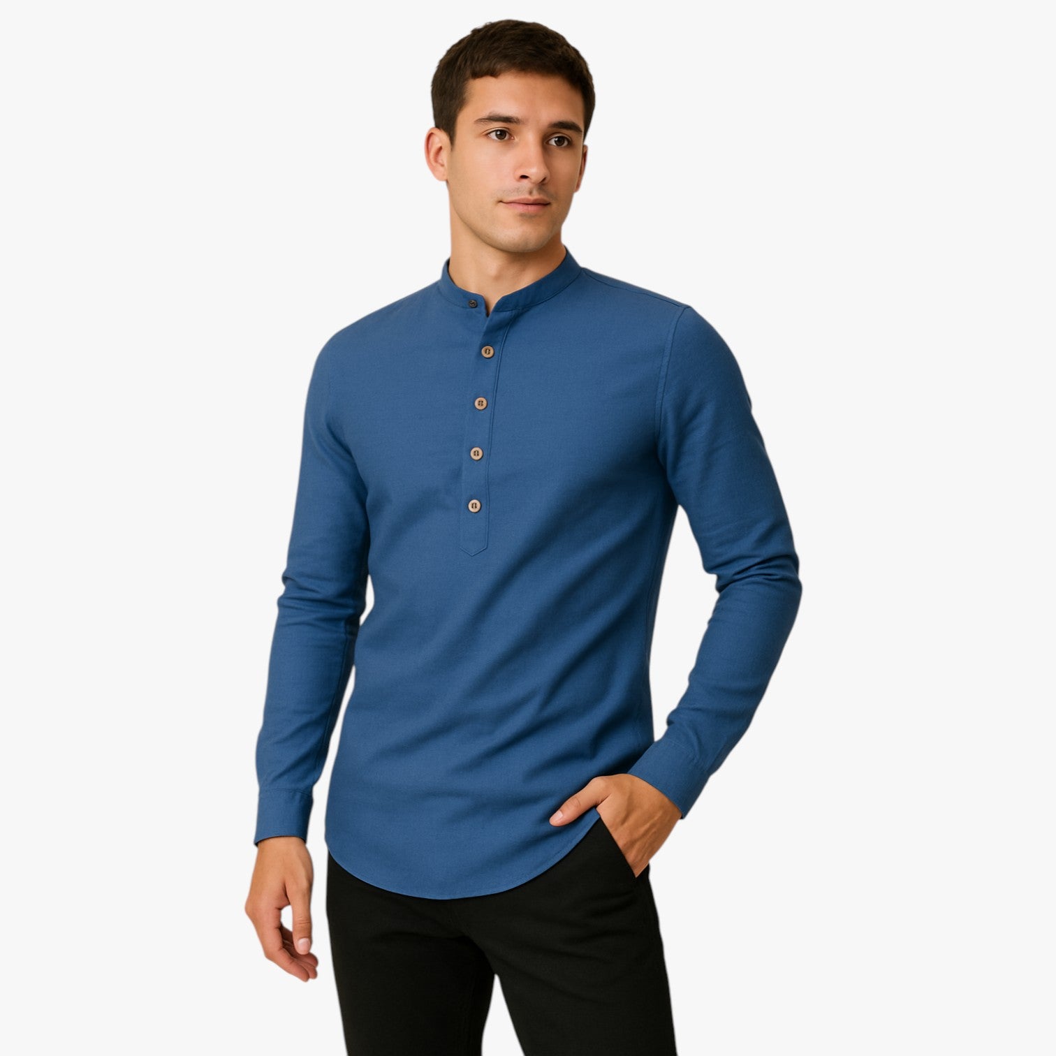 Railey | Camicia da uomo in cotone e lino - Freschezza primaverile con stile casual - - men's top Tops - Concept Palermo