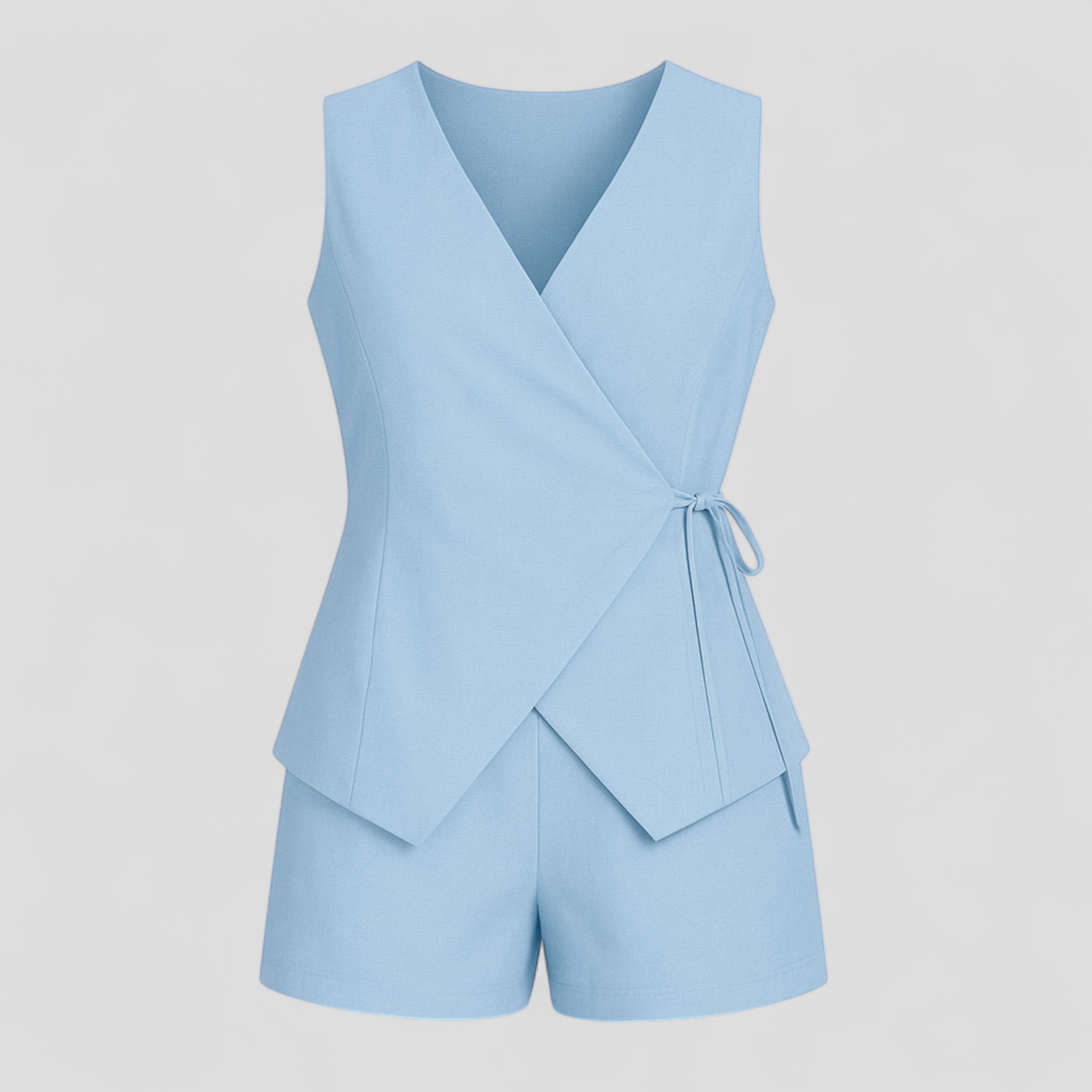 Aleece | Mono Elegante per Donna Minimalista Chic - Blu pastello - abbigliamento casual abito elegante moda donna mono alla moda mono chic mono elegante outfit sofisticato stile minimalista - Concept Palermo