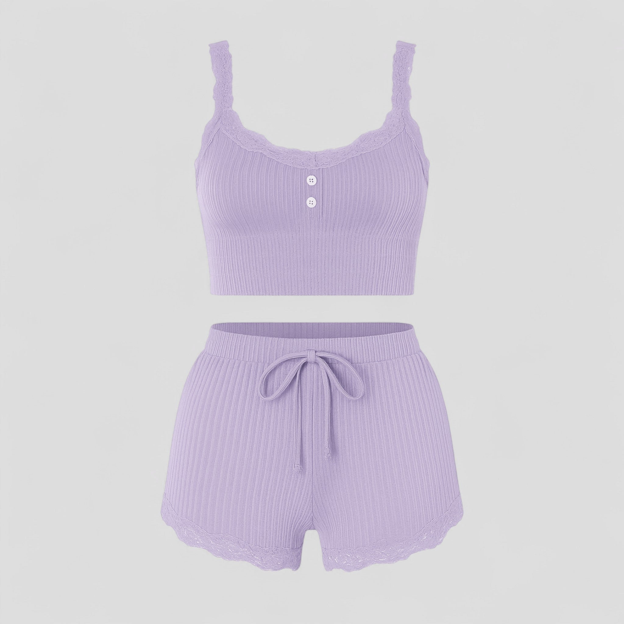 Aneth | Pigiama Donna Estivo Comodo e Elegante - Porpora - abbigliamento notte pigiama comodo pigiama cotone pigiama donna pigiama elegante pigiama estate pigiama traspirante pijamas donna set pigiama estivo sleepwear estivo - Concept Palermo