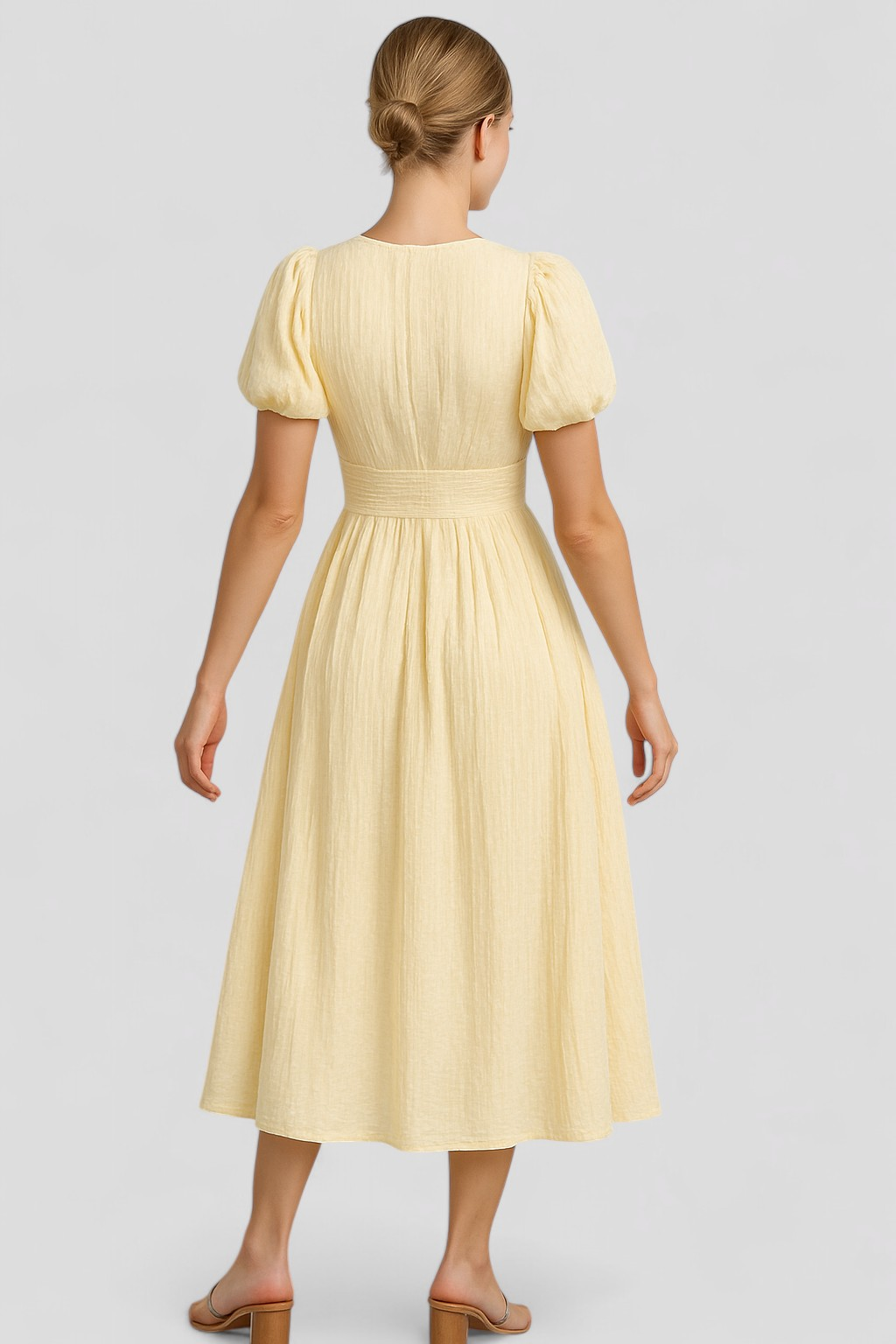 Giselle| Abito Donna Maxi Elegante - - abito da donna abito estivo abito fantastico abito leggero abito maxi abito romantico maxi dress vestito con maniche a sbuffo vestito elegante vestito per eventi - Concept Palermo