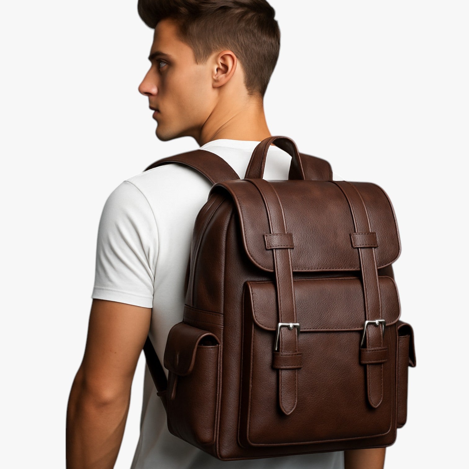 Landon | Zaino impermeabile in pelle PU per laptop: stile e protezione - - Backpack bags for men mens bag - Concept Palermo