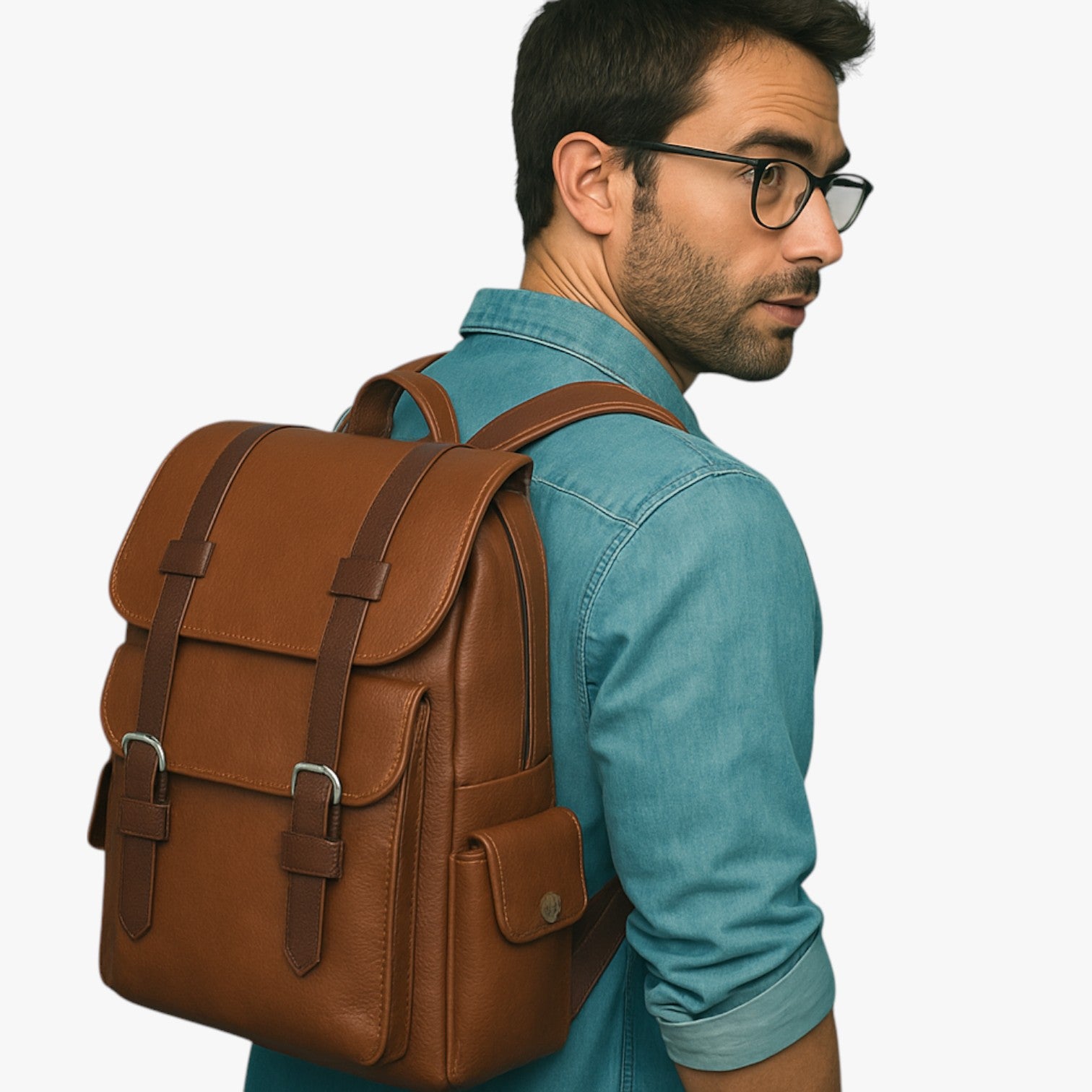 Landon | Zaino impermeabile in pelle PU per laptop: stile e protezione - - Backpack bags for men mens bag - Concept Palermo
