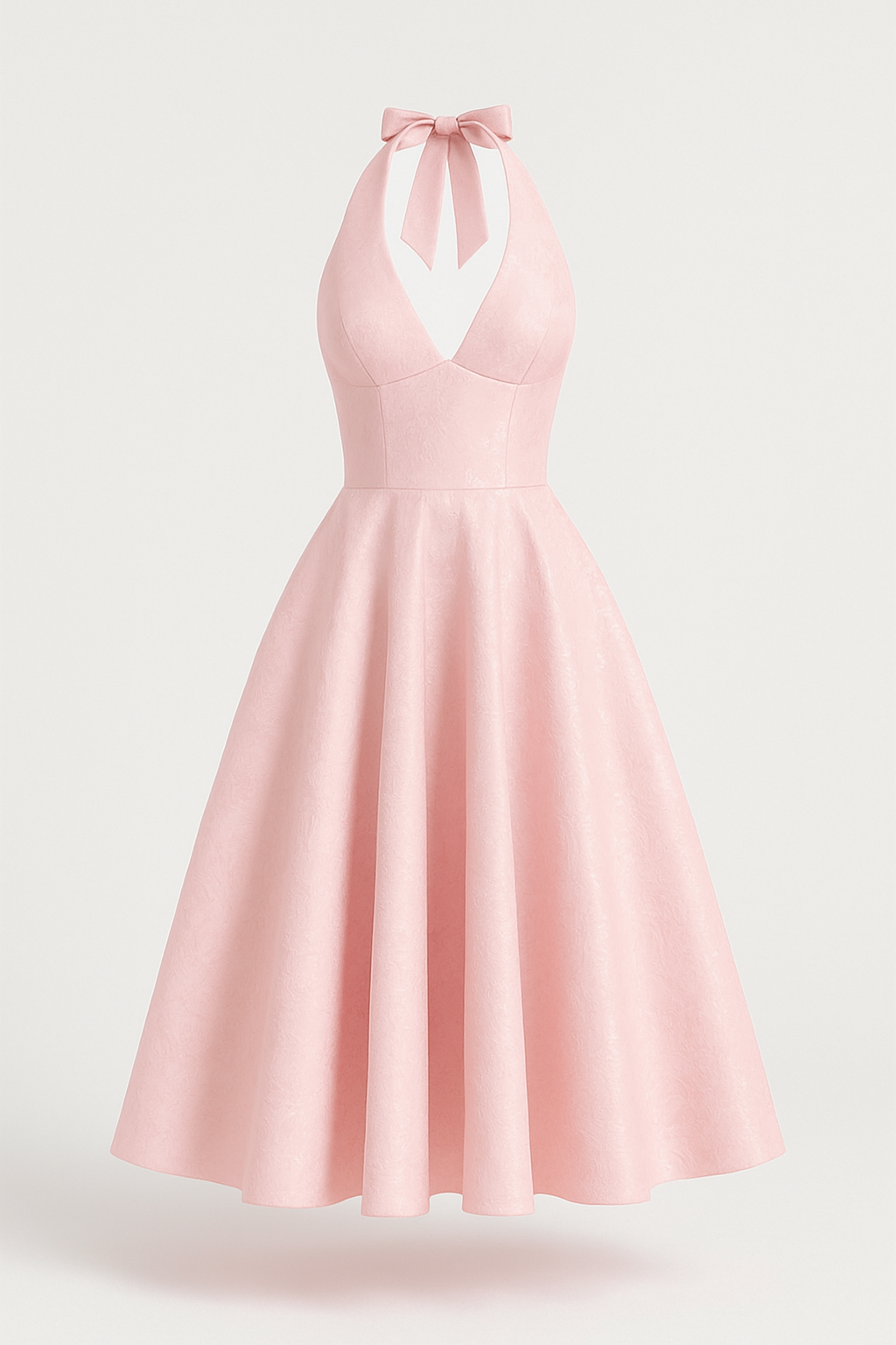 Adrianna | Abito Midi Elegante con Schiena Scoperta - Rosa - abito elegante abito midi corsetto gonna leggera look sofisticato moda femminile schiena scoperta tessuto luminoso vestito da cerimonia vestito per occasioni speciali - Concept Palermo