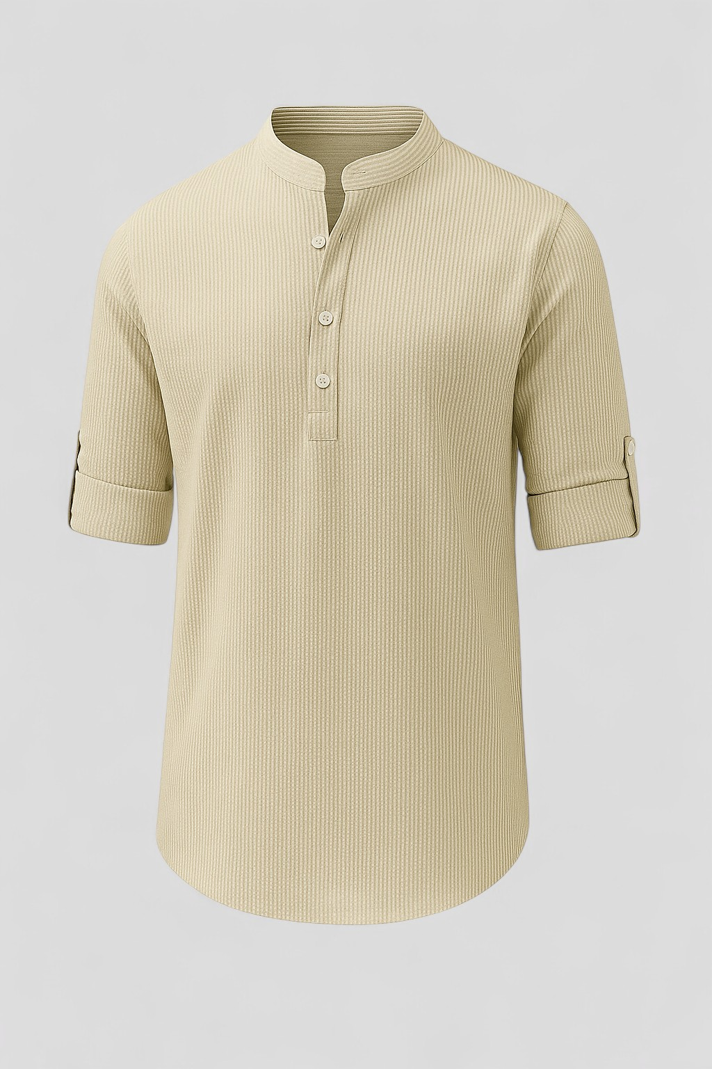 Gerardo | Camicia Uomo Estiva Elegante e Confortevole - Beige - abbigliamento casual uomo abbigliamento elegante uomo camicia comoda camicia estiva uomo camicia per lavoro camicia per ogni occasione camicia traspirante look raffinato stile versatile taglie uomo S-5XL - Concept Palermo