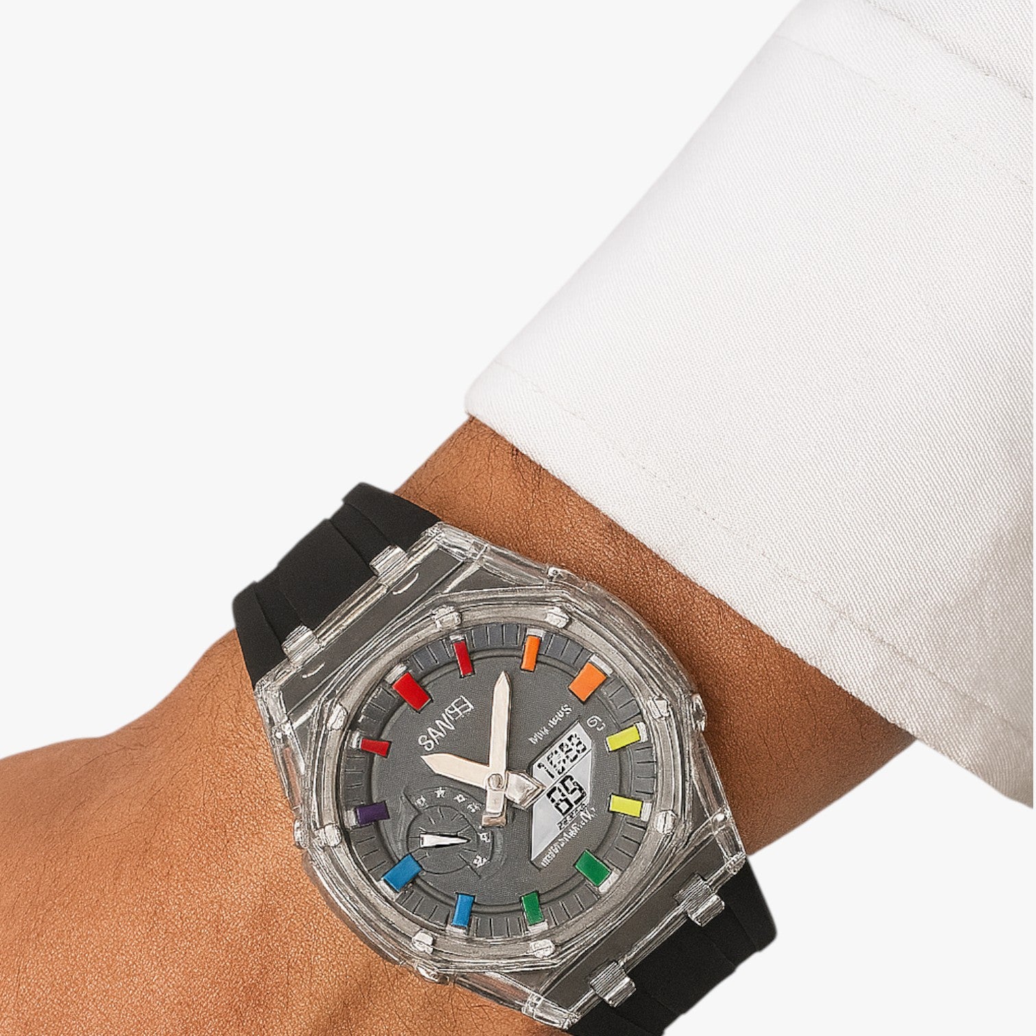 Fabian | Orologio digitale trasparente da 5 ATM con sveglia e funzioni intelligenti - - watch WATCHES FOR MEN Wristwatch - Concept Palermo