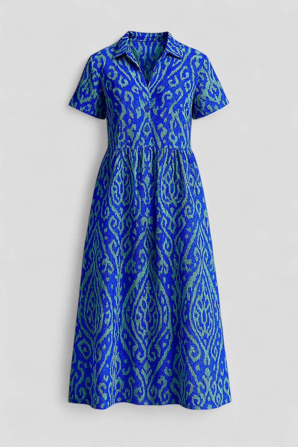 Armani | Abito Estivo Lungo Donna Con Tasche - Verde - abito casual femminile abito estivo con tasche abito facile da abbinare abito maxi donna abito v-collo corto abito versatile maxi dress senza maniche vestito autunnale vestito estivo comodo vestito lungo elegante - Concept Palermo