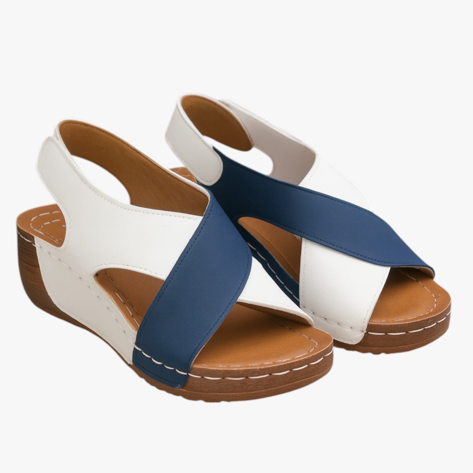 Rachelle | Comodità estiva con stile - Sandali con zeppa morbidi e leggeri - Blu - breathable sandals casual sandals fashion sandals womens sandal - Concept Palermo
