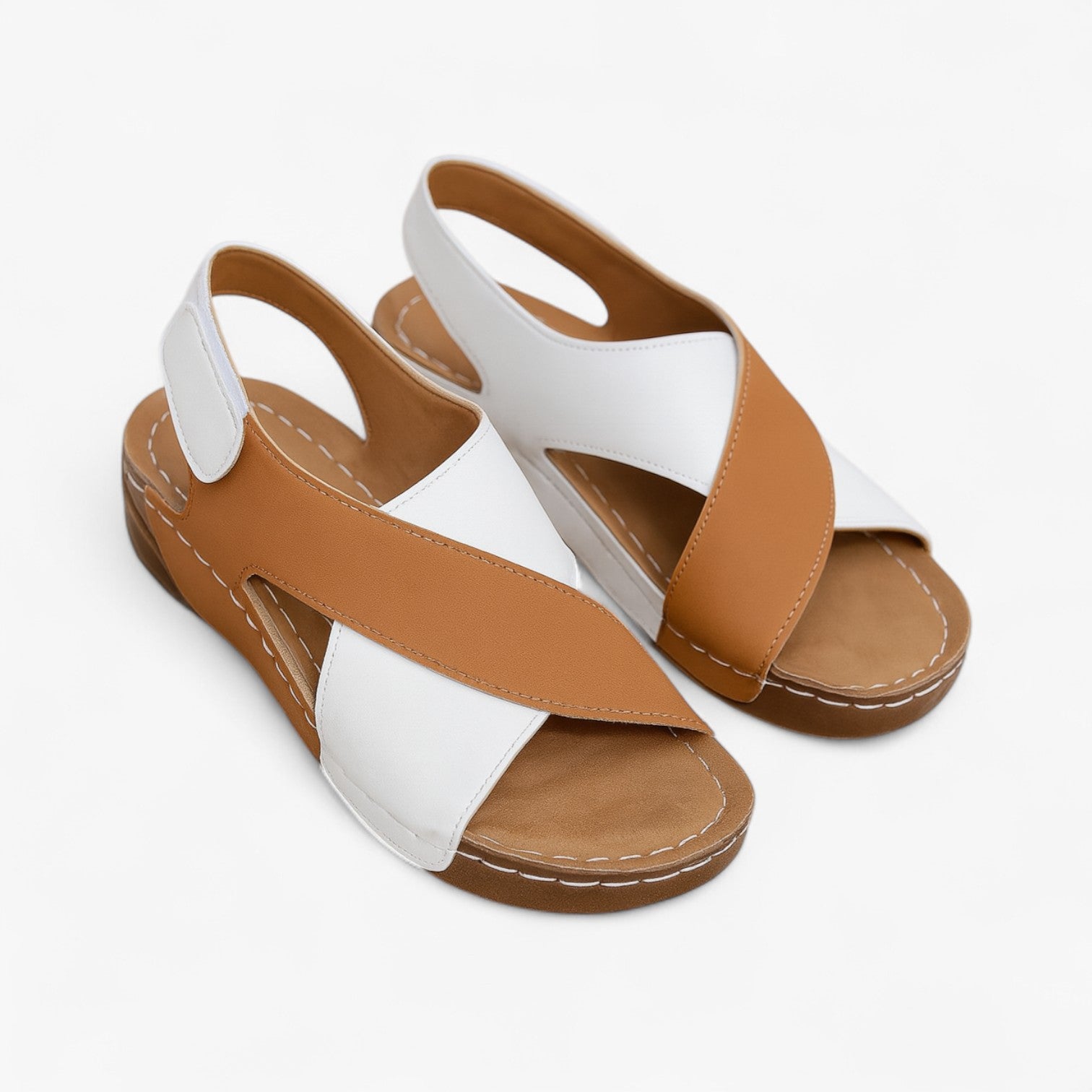 Rachelle | Comodità estiva con stile - Sandali con zeppa morbidi e leggeri - Marrone - breathable sandals casual sandals fashion sandals womens sandal - Concept Palermo