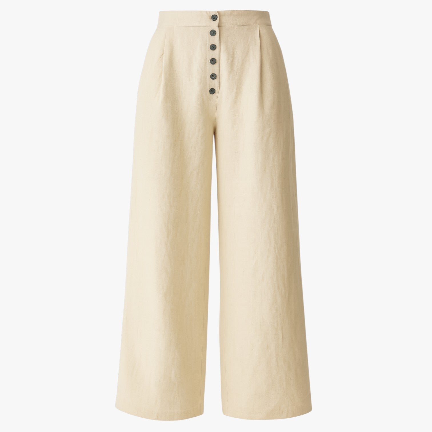 Vannesa | Pantaloni estivi da donna - Freschi, comodi e antipiega in lino e cotone - Khaki - linen pants pants pants for women women pants - Concept Palermo
