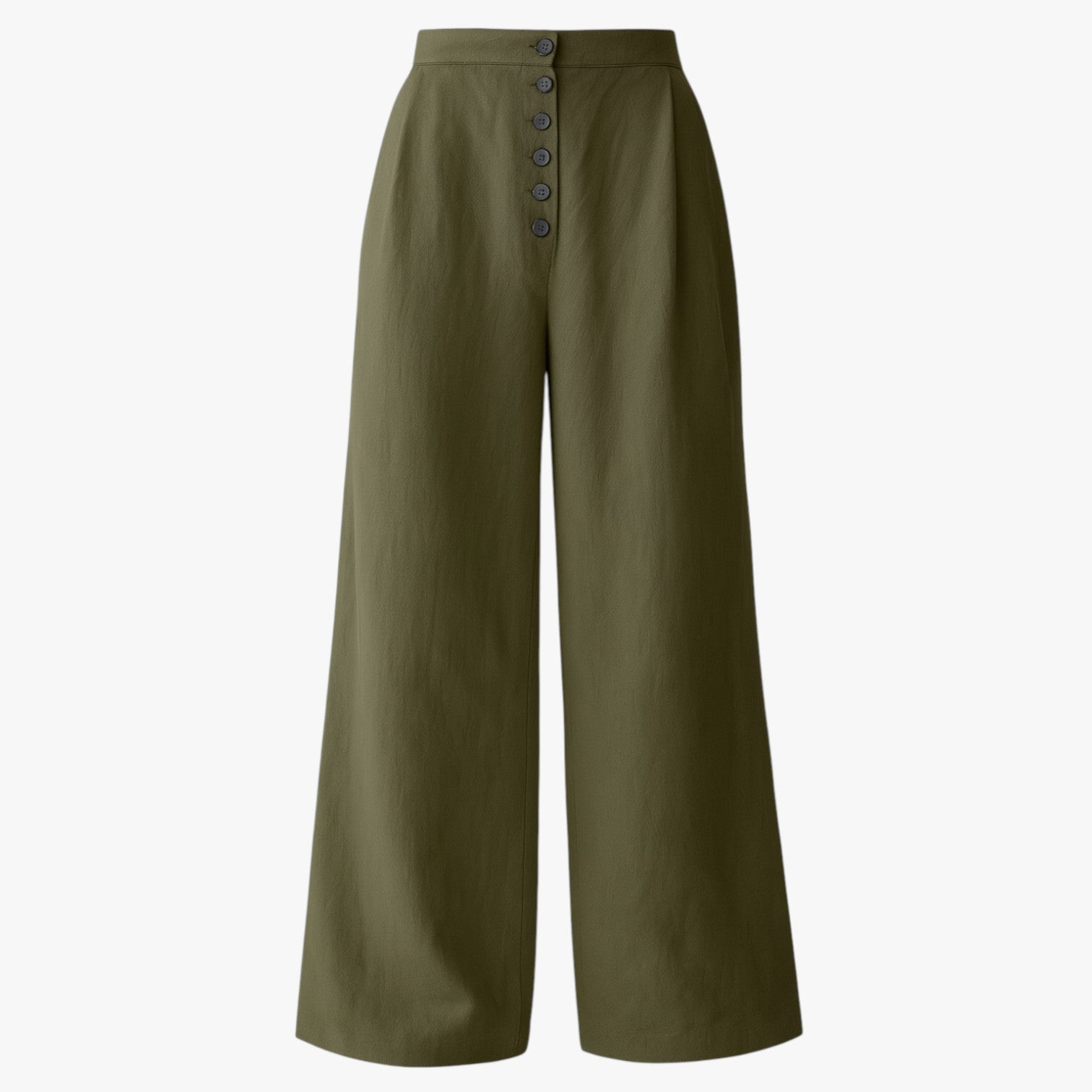Vannesa | Pantaloni estivi da donna - Freschi, comodi e antipiega in lino e cotone - Verde - linen pants pants pants for women women pants - Concept Palermo