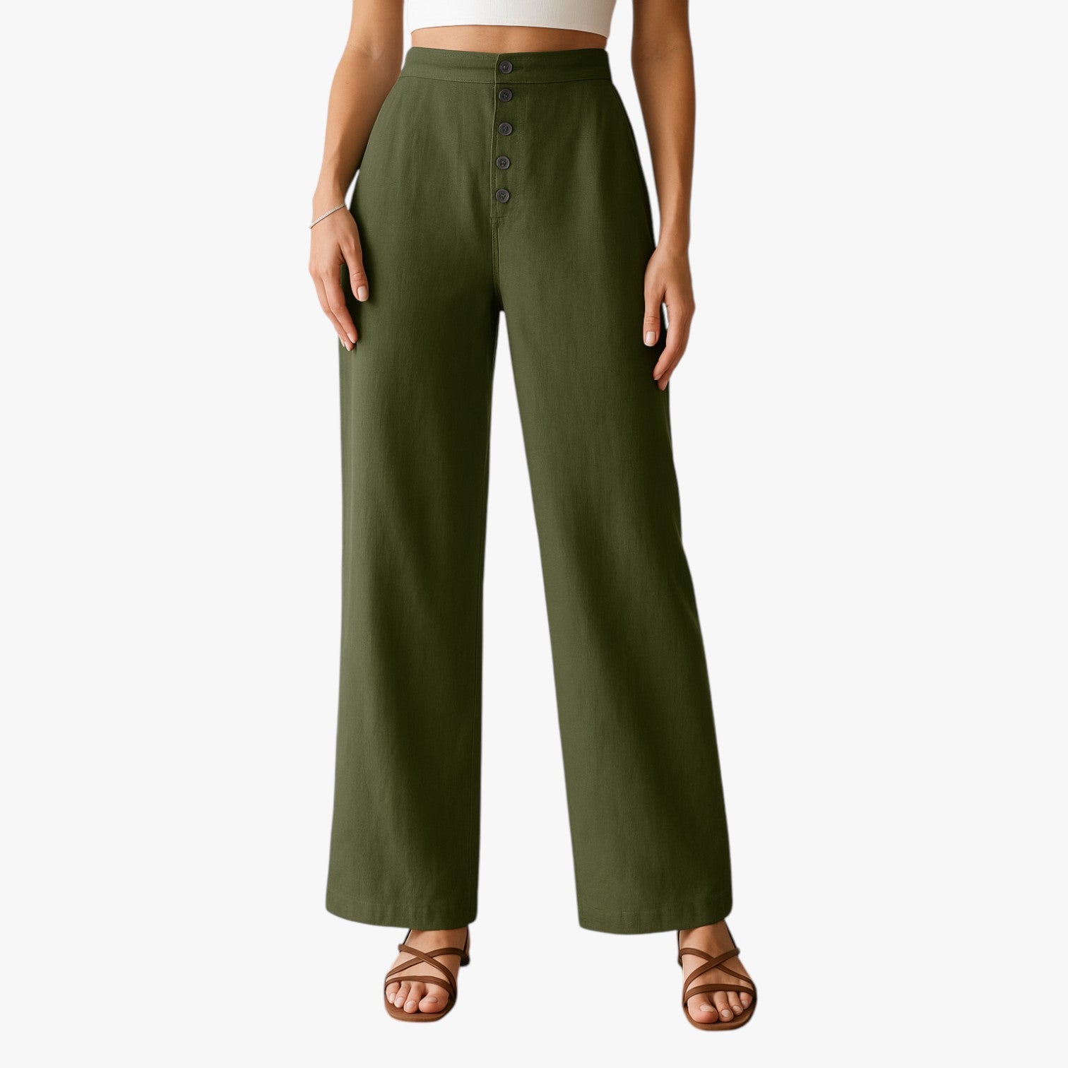 Vannesa | Pantaloni estivi da donna - Freschi, comodi e antipiega in lino e cotone - - linen pants pants pants for women women pants - Concept Palermo