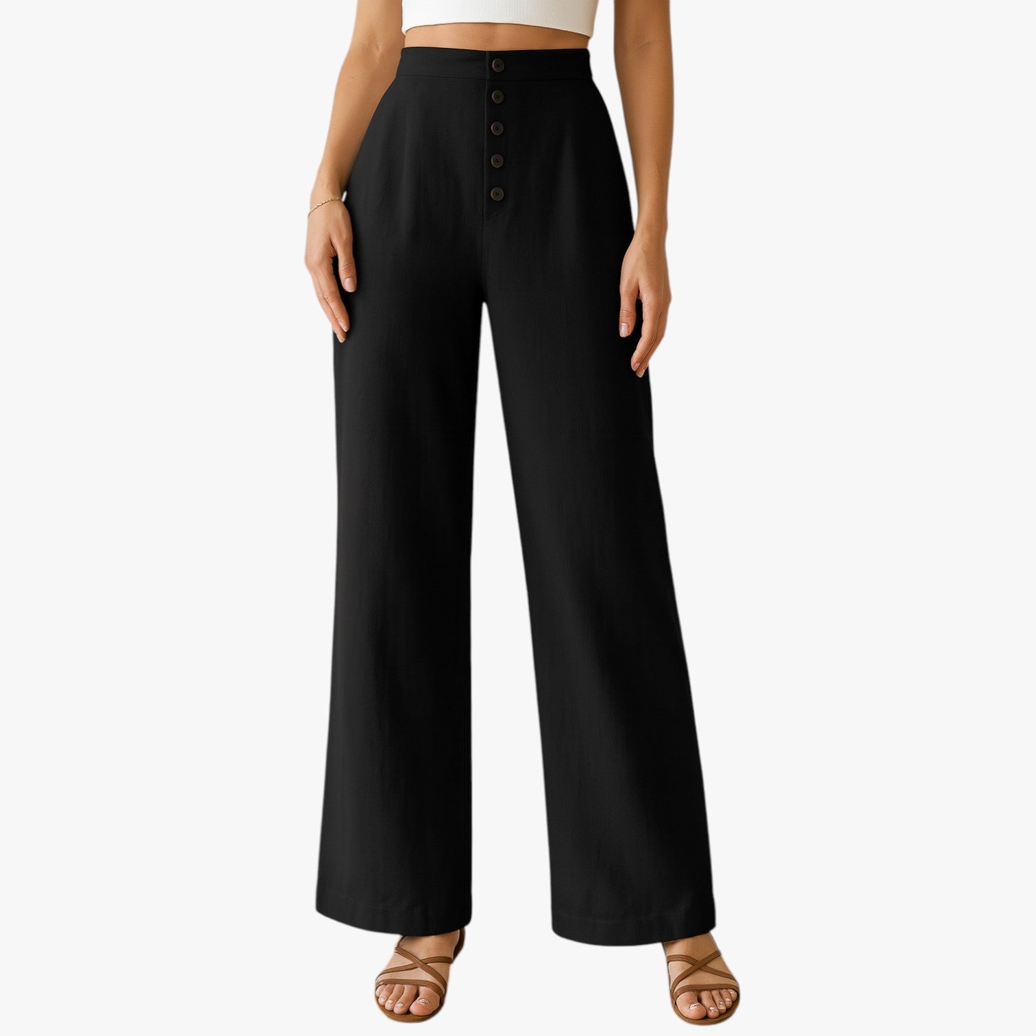 Vannesa | Pantaloni estivi da donna - Freschi, comodi e antipiega in lino e cotone - - linen pants pants pants for women women pants - Concept Palermo