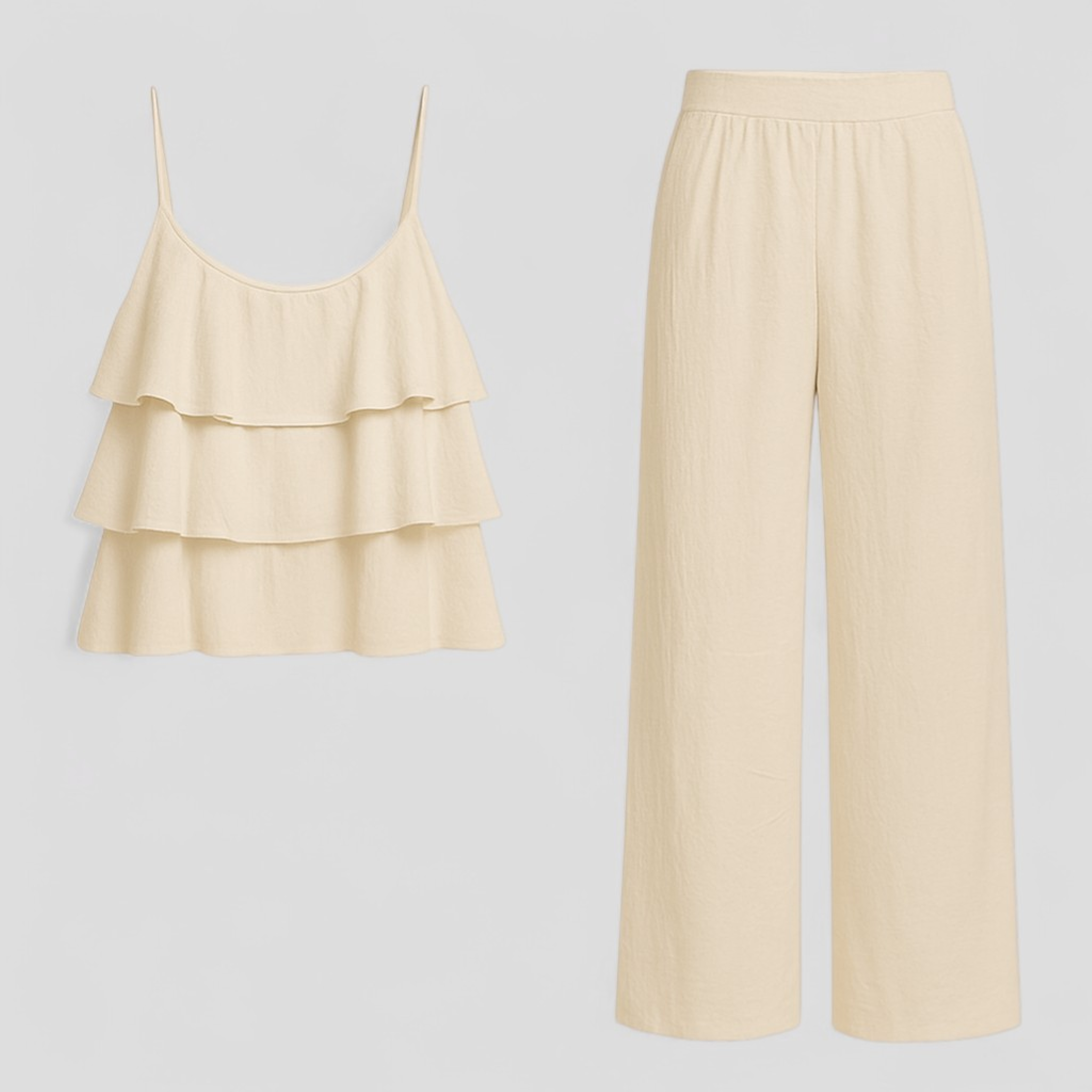 Caterina | Coordinato Elegante Donna per Ogni Occasione - Beige - abbigliamento formale abbigliamento trendy coordinato elegante look raffinato moda confortevole outfit versatili set di abbigliamento stile e comfort tessuti di alta qualità vestiti casual - Concept Palermo