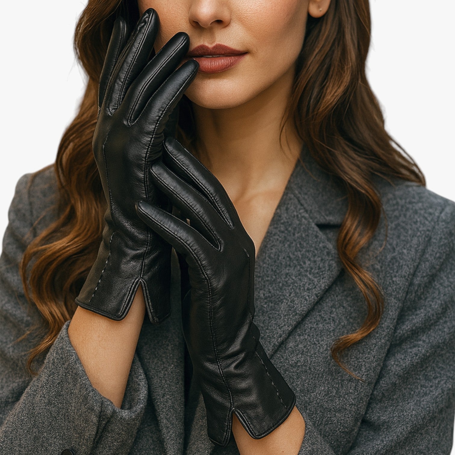 Leah | Guanti Invernali Donna in Pelle PU Touchscreen & Antivento - - gloves winter gloves - Concept Palermo