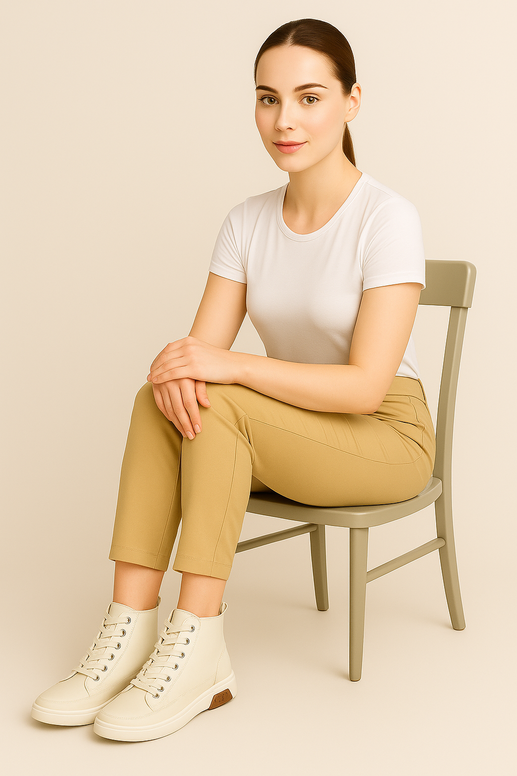 Lina | Sneakers casual a metà polpaccio con cuciture pulite - - shoes shoes for women Shoes women sneakers - Concept Palermo
