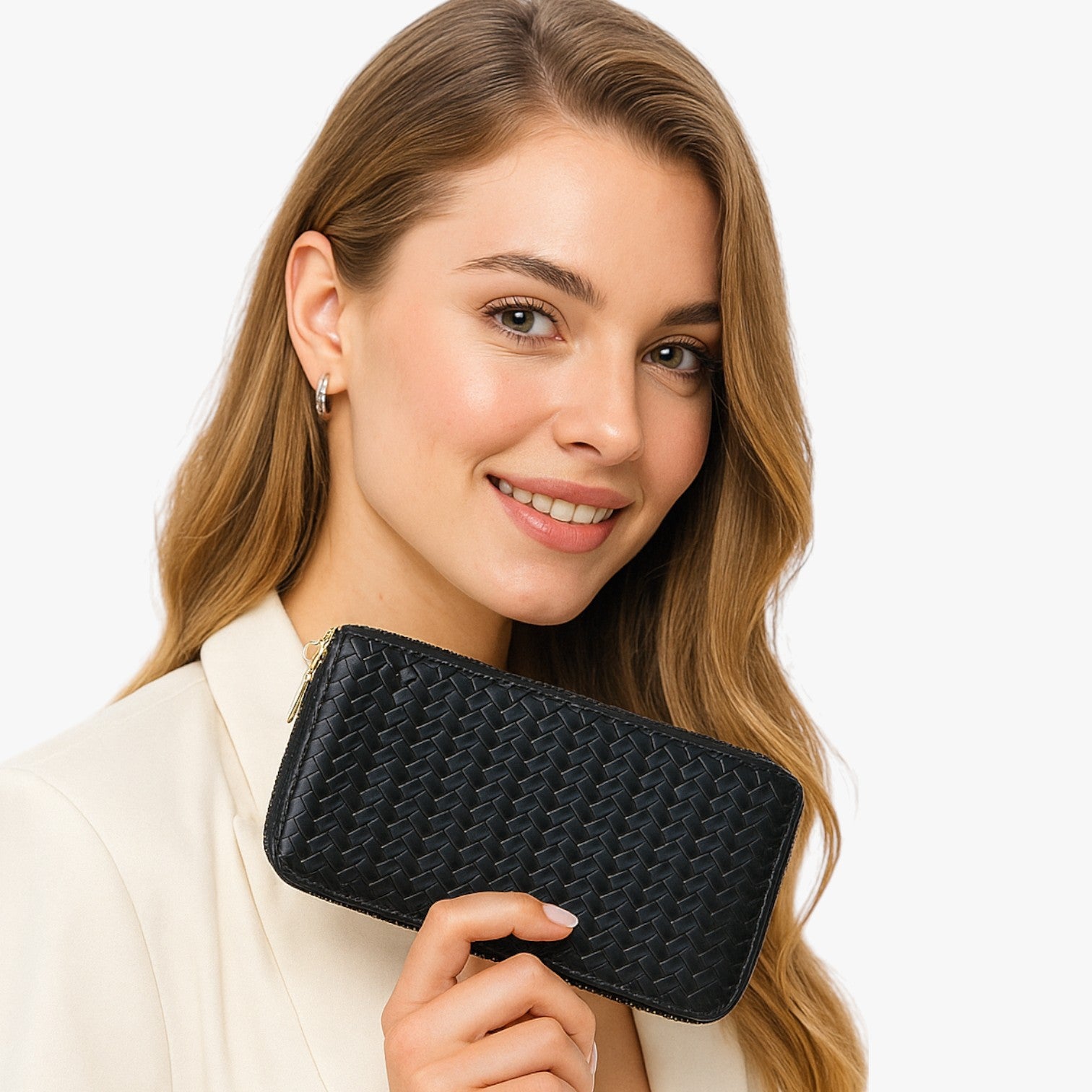 Ivory | Elegante portafoglio lungo con porta telefono e porta carte - - wallet wallets womens wallet - Concept Palermo