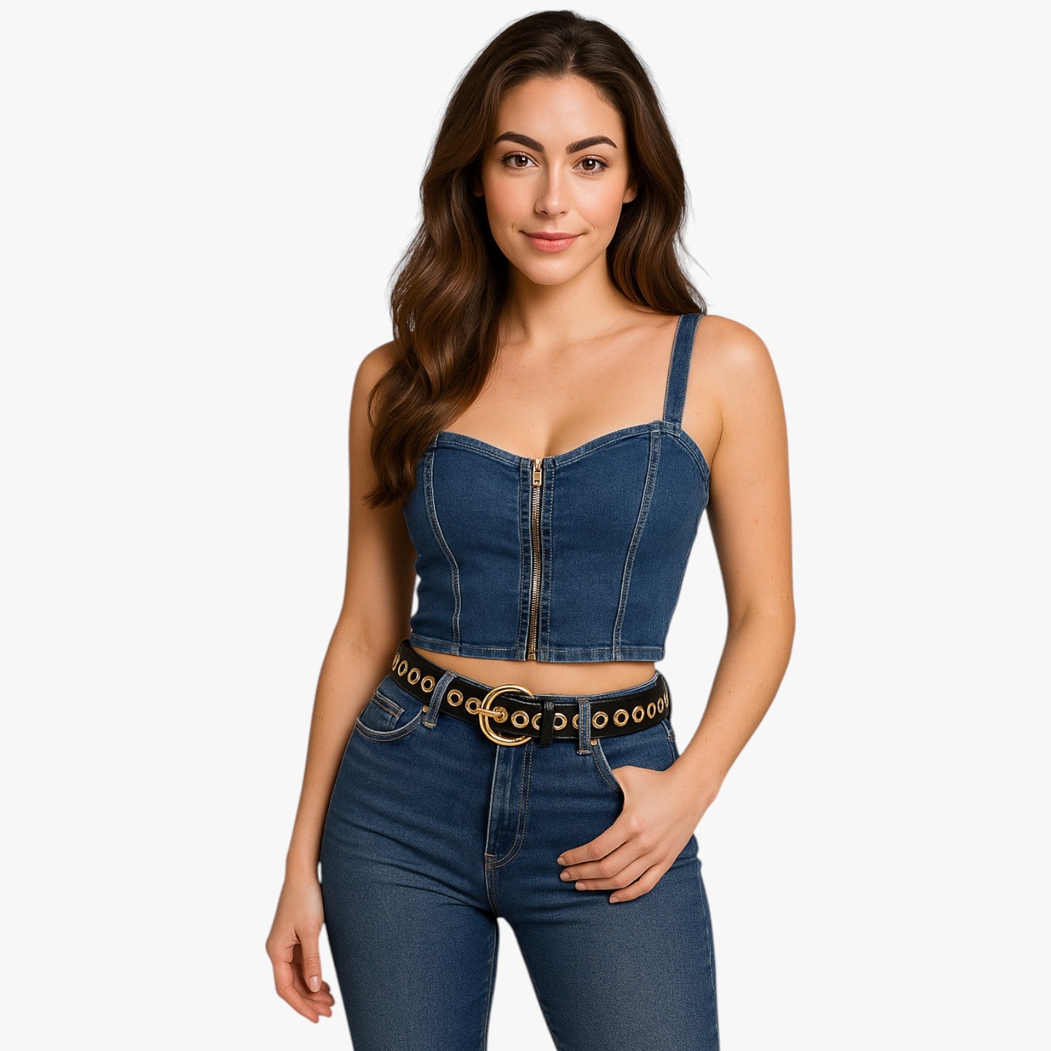 Emelia | Fascia vita punk in pelle Y2K con fibbia a spillo - - Belts waist belt for women Womens belt - Concept Palermo