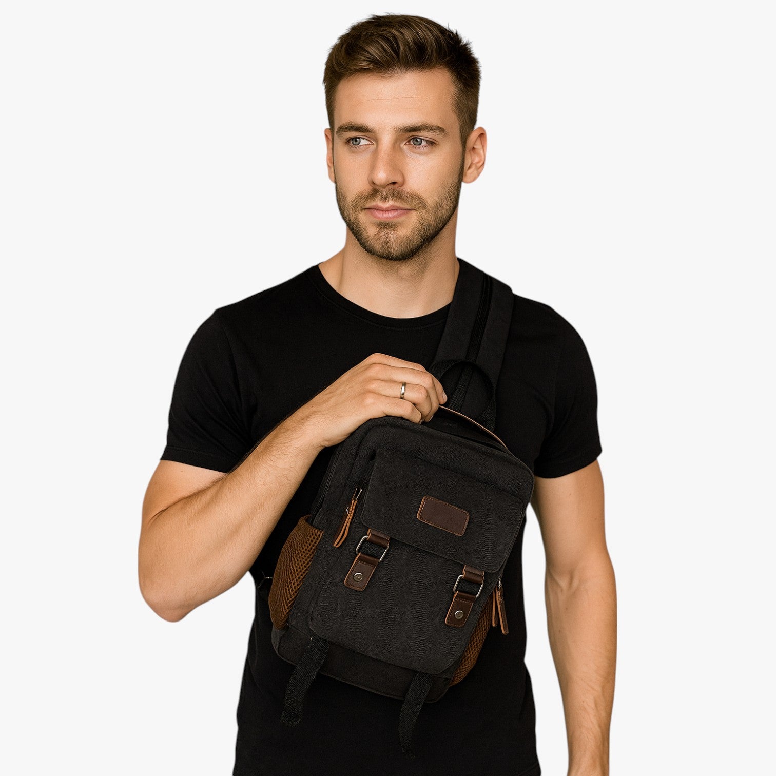 Ezrah | Mini Zaino Uomo Multiuso in Canvas - - bag Bags bags for men mens bag - Concept Palermo