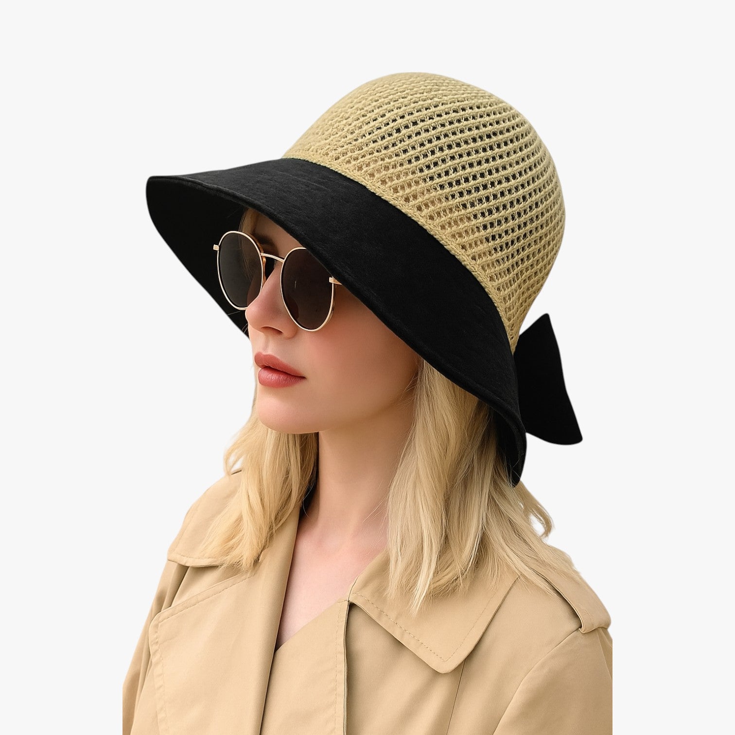 Jesse | Cappello estivo all’uncinetto con fiocco pieghevole e traspirante - - hat Hat for girls hats summer hat sun hat women hat - Concept Palermo