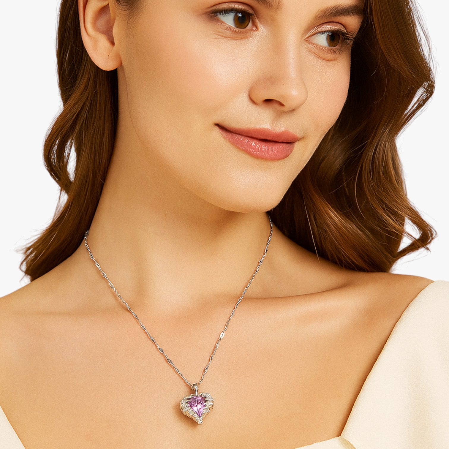 Zuri | Collana Cuore Oro con Cristalli Brillanti - - elegant womens necklaces Fashion Necklaces necklace NECKLACES Necklaces for Women - Concept Palermo