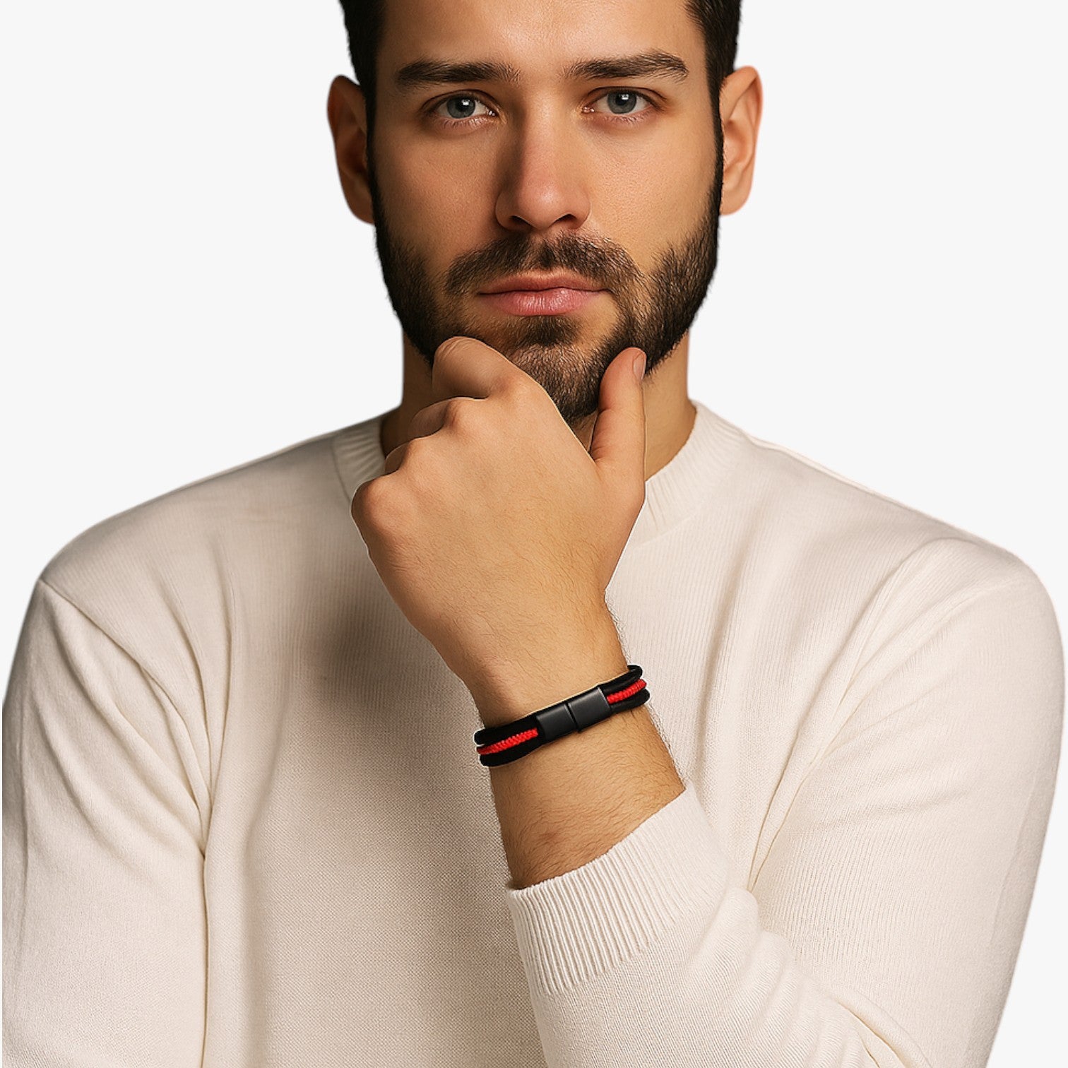 River | Bracciale Nautico Uomo con Nodo e Chiusura Staccabile - - BRACELET bracelet for men BRACELETS mens bracelet - Concept Palermo