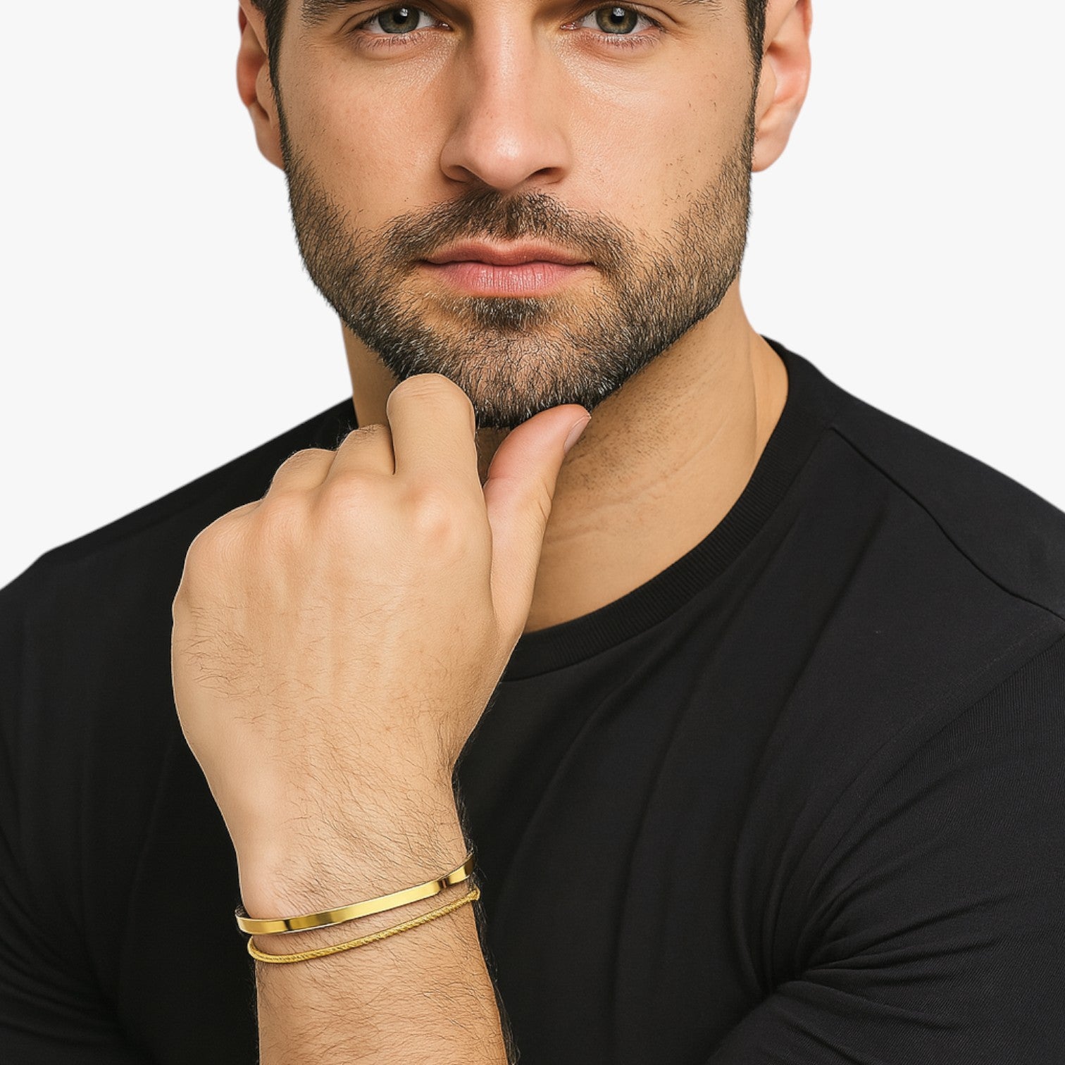 Philip | Set Bracciali Uomo in Acciaio con Dettagli Neri - - BRACELET bracelet for men BRACELETS mens bracelet - Concept Palermo