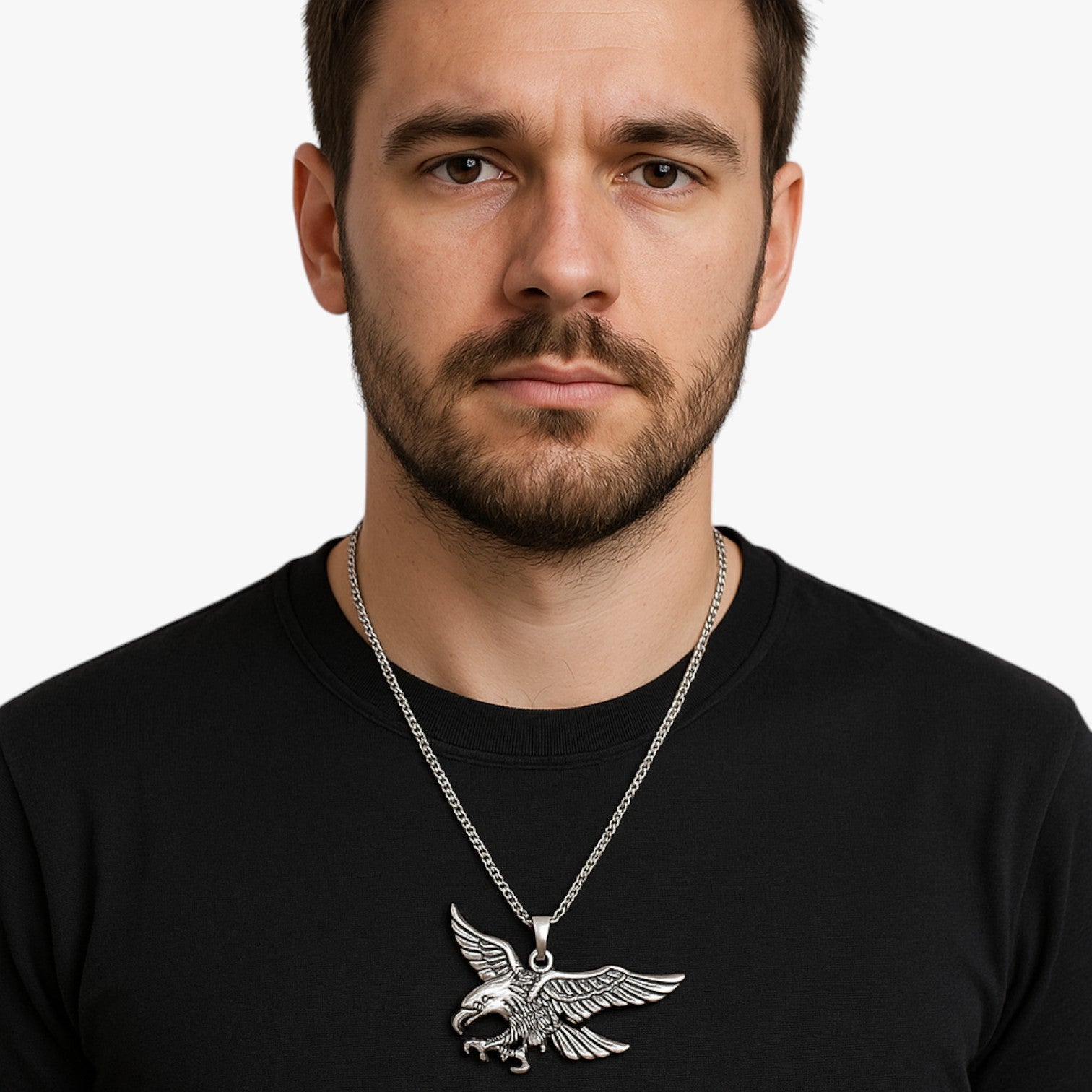 Emanuel | Collana aquila punk in acciaio - - necklace necklace for men NECKLACES - Concept Palermo